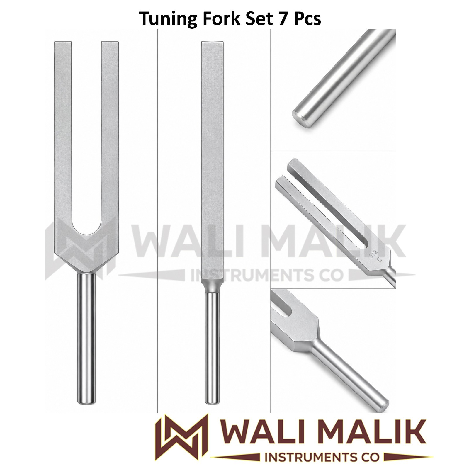 Tuning Fork Set w/ Carrying Case Sound Healing Therapy Diagnostic Instrument
