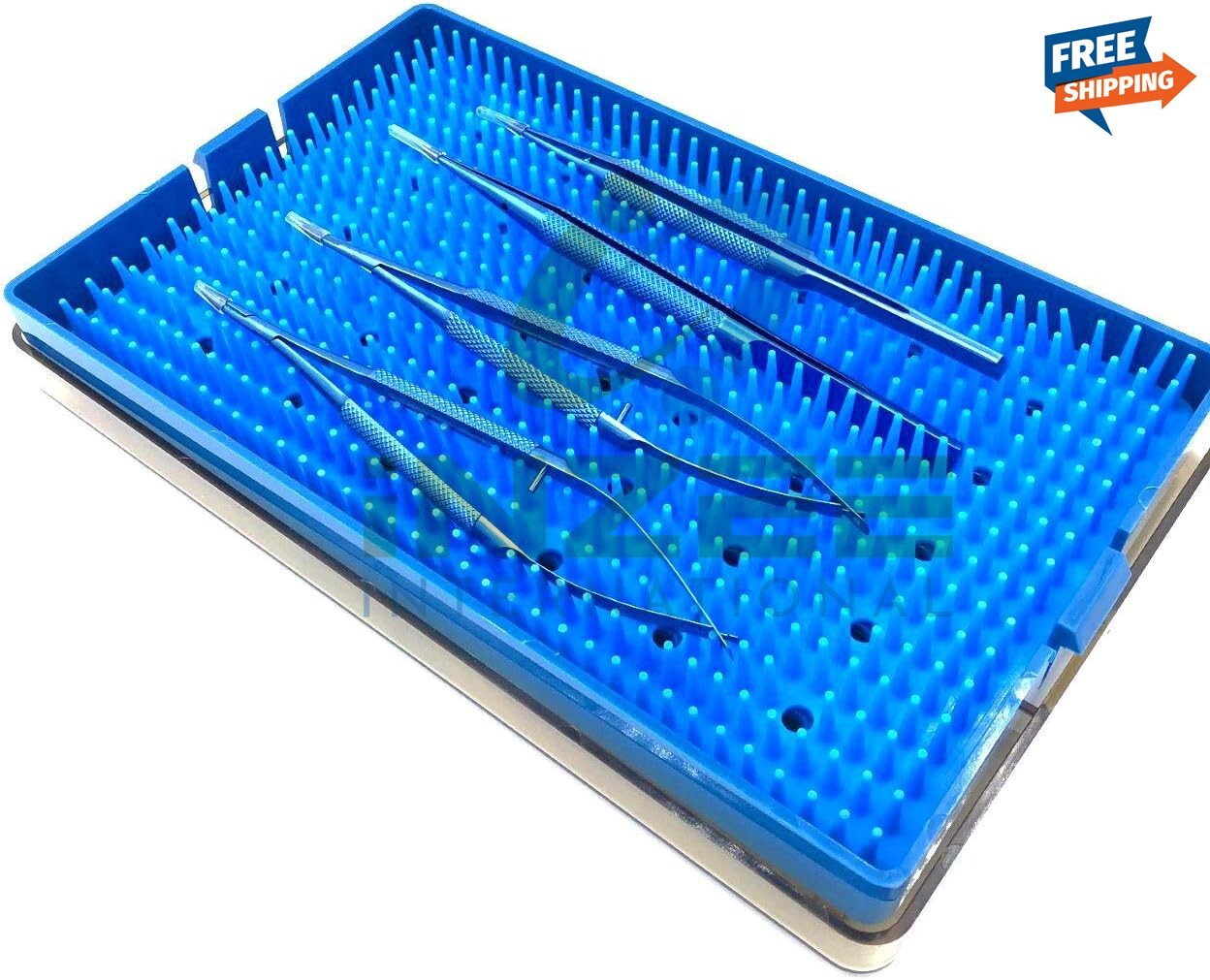 Eye Ophthalmology Micro Surgery Instruments Set Kit Of 04-Pcs With Tray By Inzee