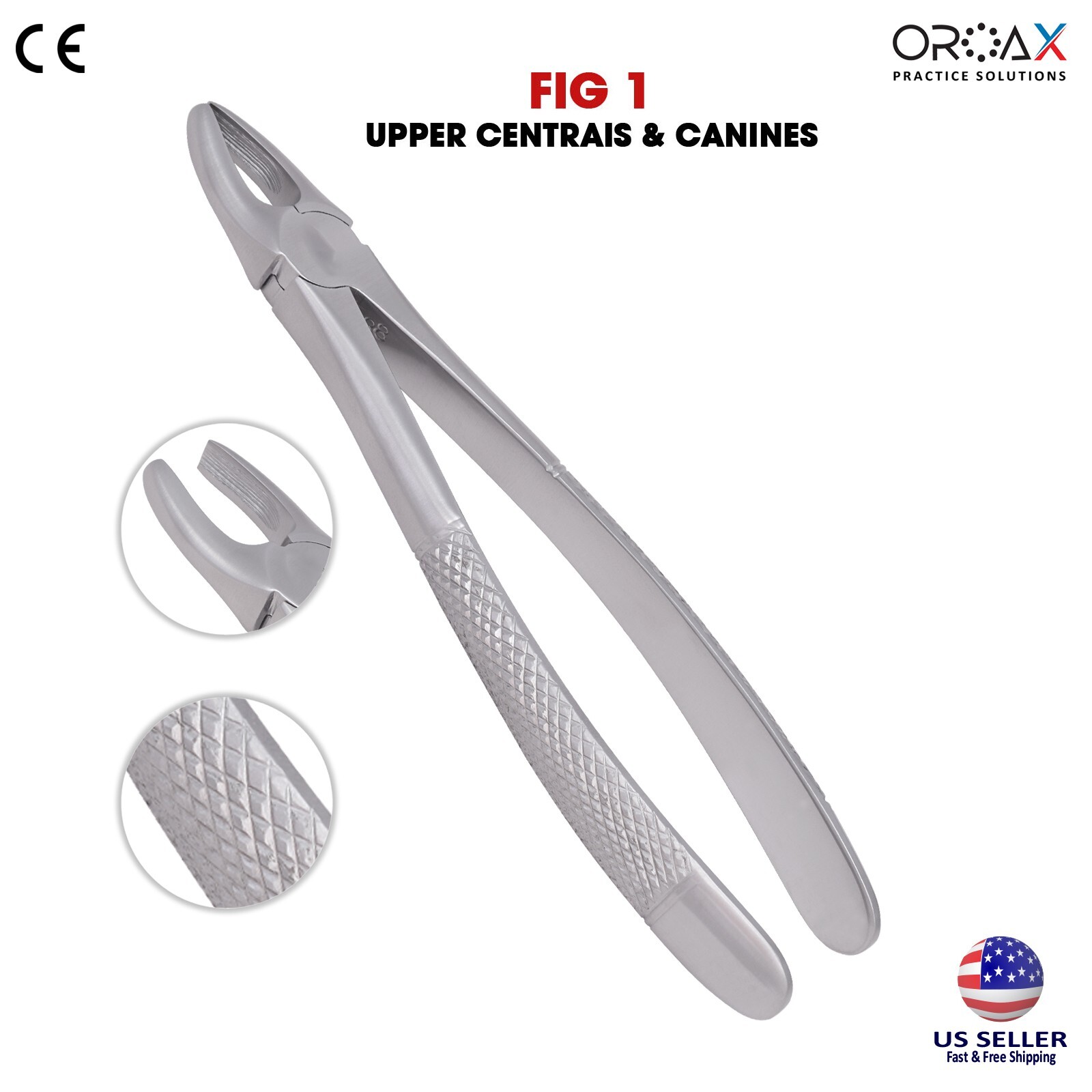 Fig 1 Upper Centrais & Canines Tooth Extraction Forceps Dentistry Instruments