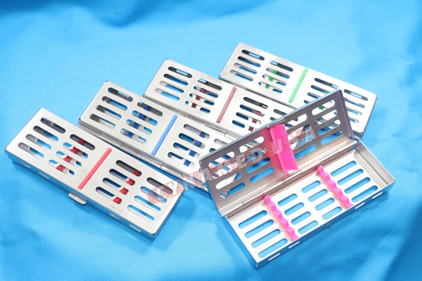 German Dental Sterilization Cassette Rack Tray Box For 5 Surgical Instruments