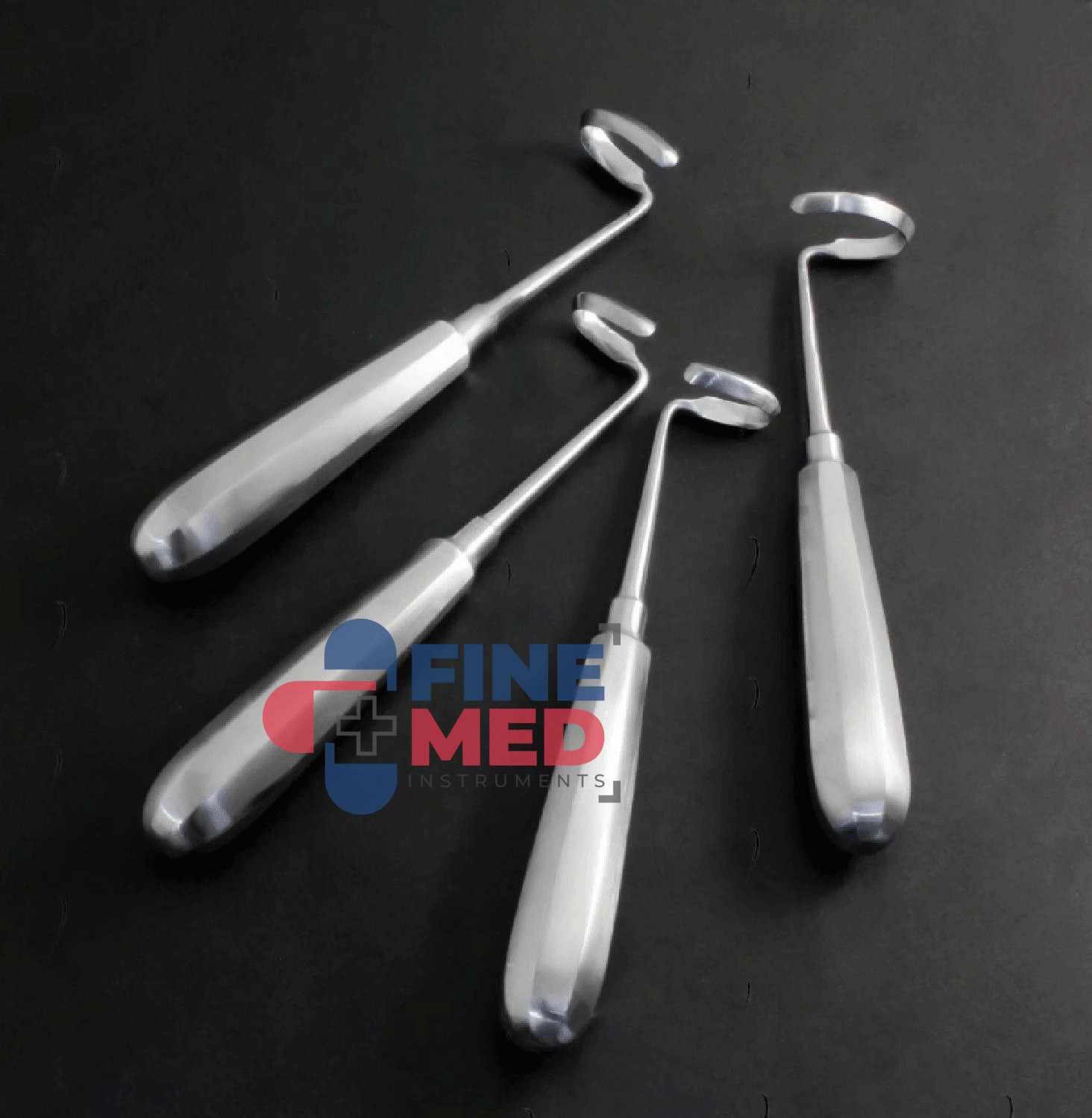Doyen Rib Costal Elevator Raspatory Cardio Children & Adultos L & R 4 PCs Set