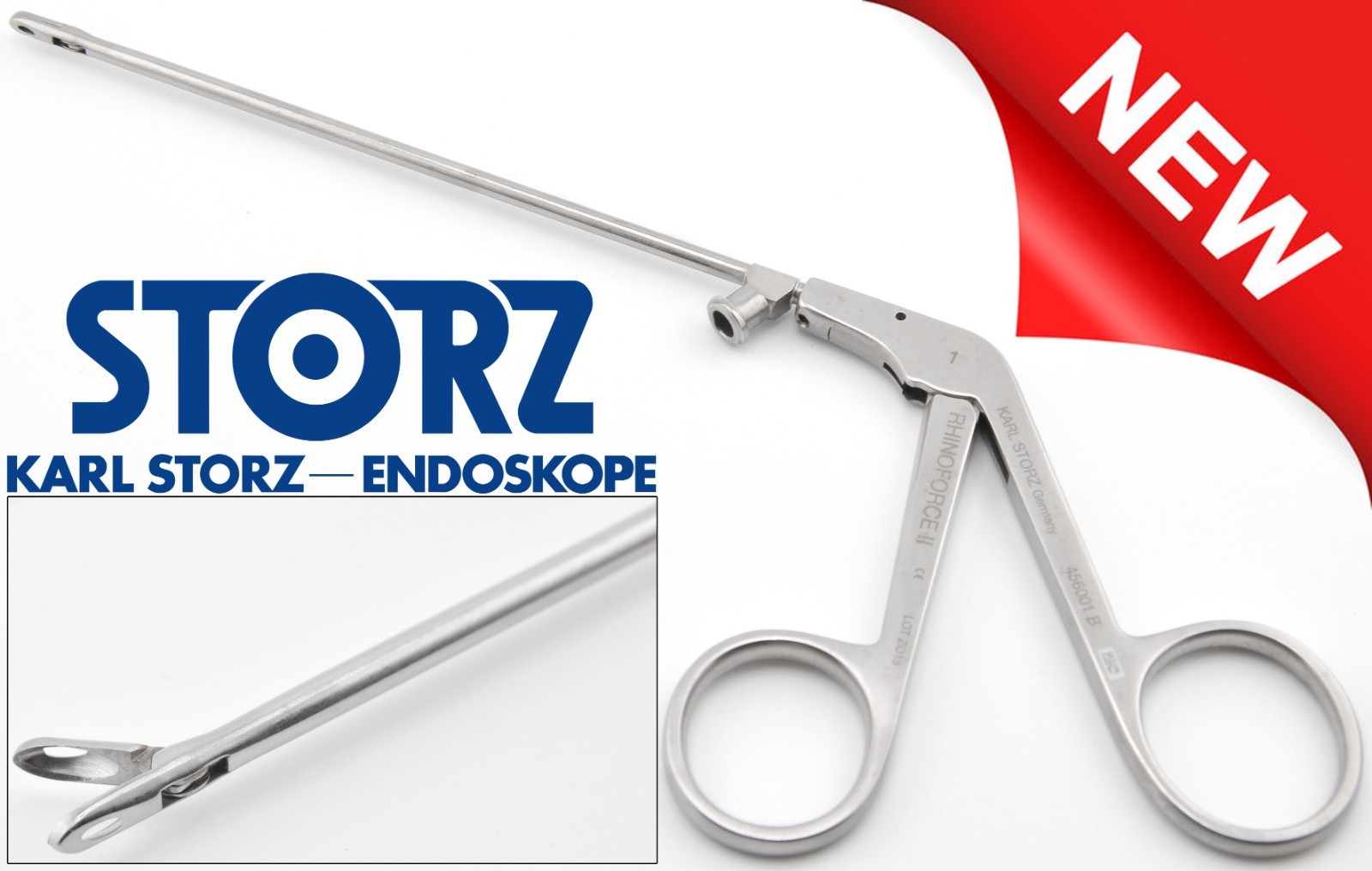 KARL STORZ 456001 B Blakesley Rhinoforce II Cutting Forceps 4x7mm Jaw 6″ Size 1