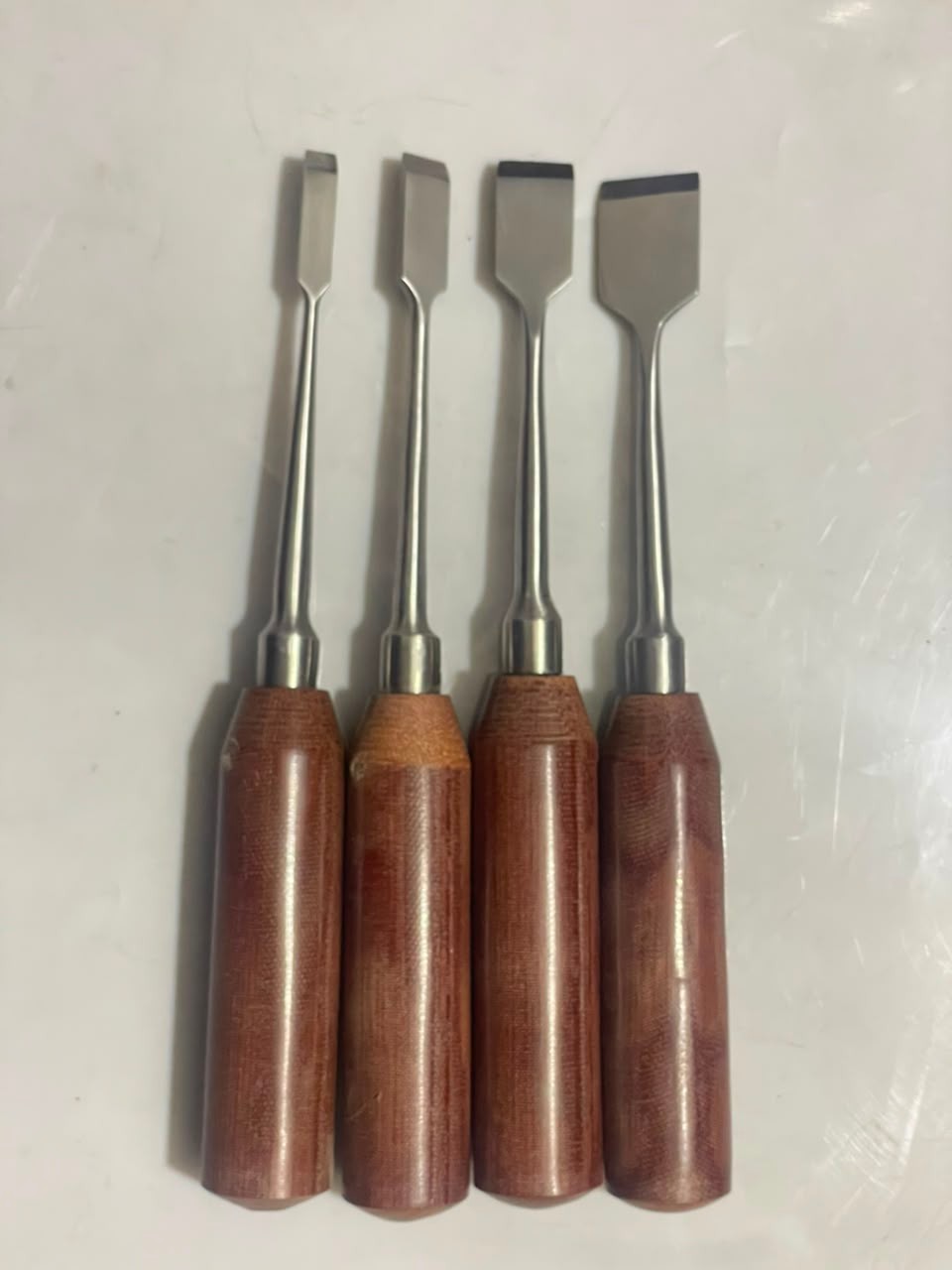 4 Pcs Bone Osteotome Chisel Set Fiber Handle Orthopedic Surgical Instruments