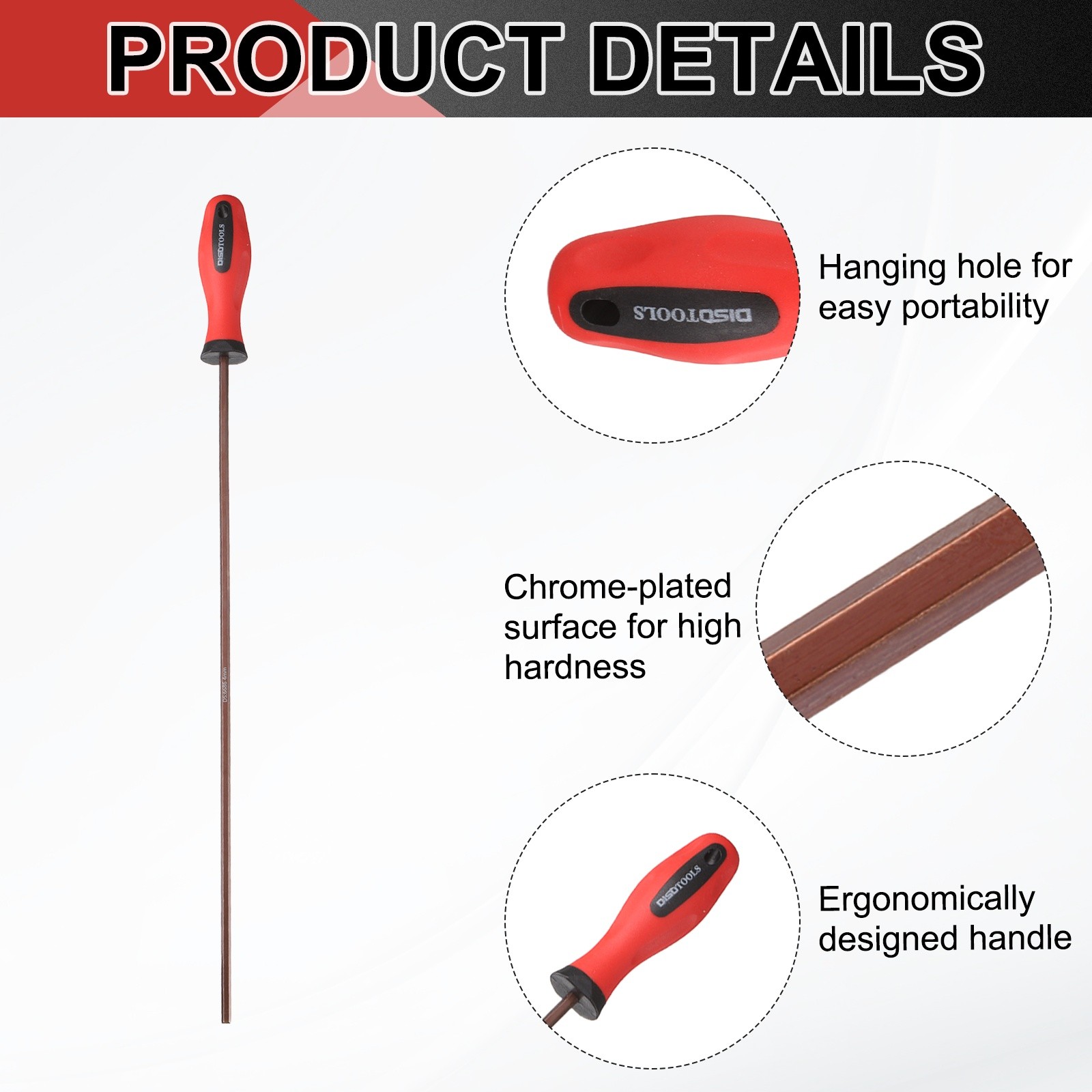 6pcs Hex Screwdriver Wrench 2/2.5/3/4/5/6mm Magnetic Flat Head Hex Screw Driver