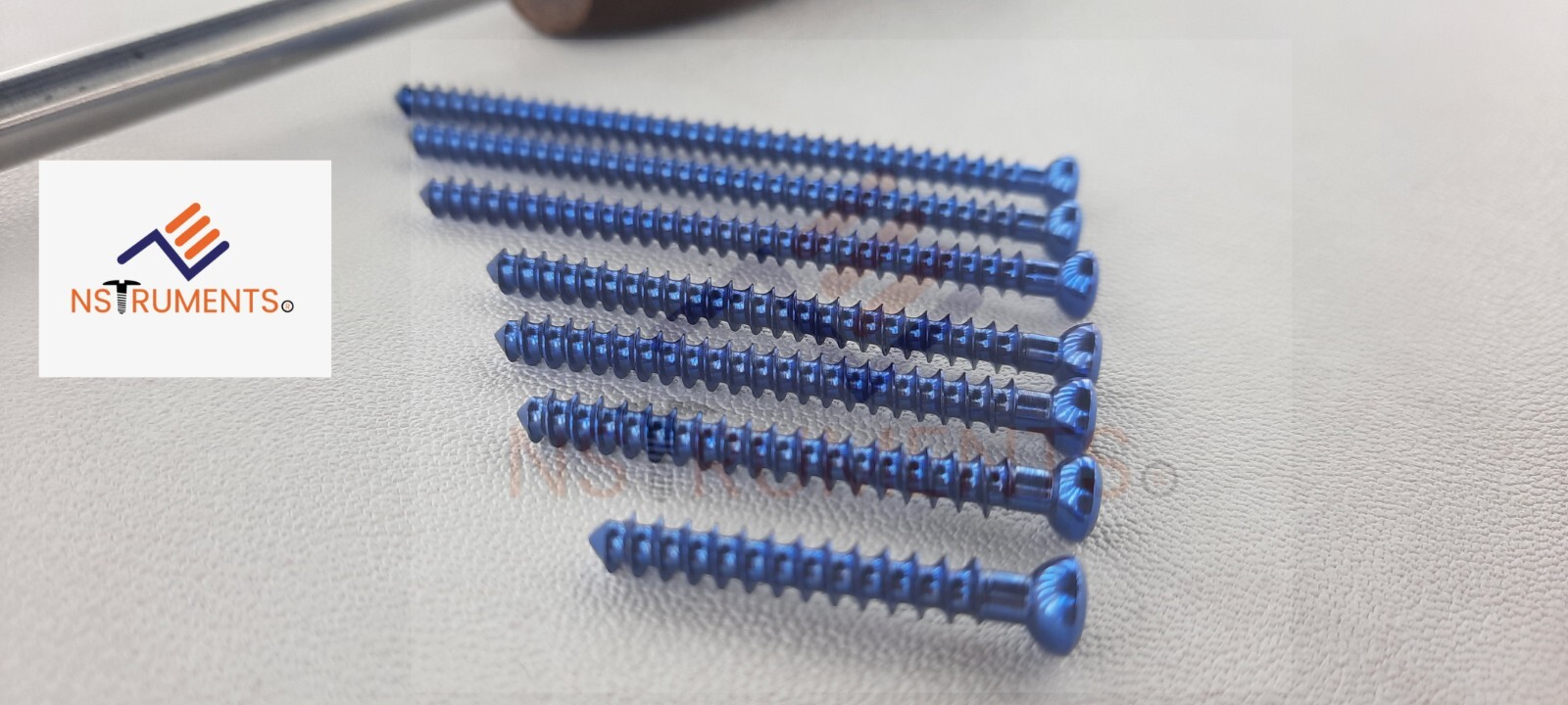 Cancellous Screws 4.0mm Full thread 14 to 60mm Titanium grade 5 (200 Pcs)