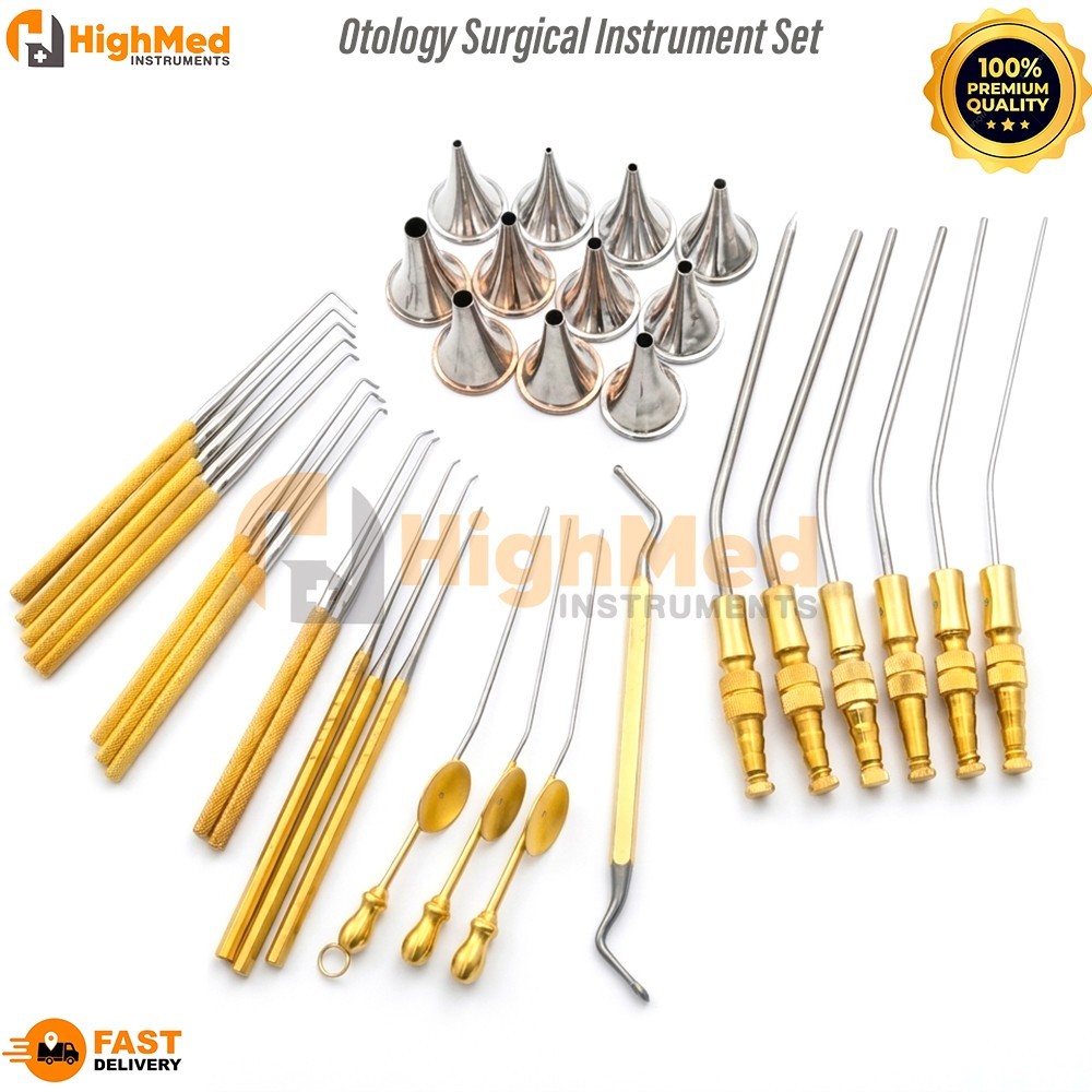 34-Piece Otology Surgical Instrument Set – ENT Ear Surgery Kit