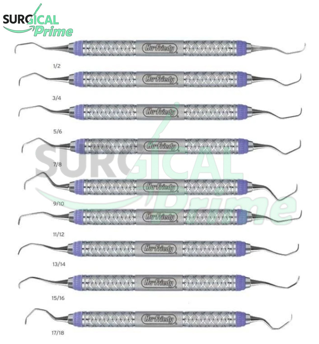 HU-FRIEDY Dental Rigid Gracey Curette SET OF 9 EverEdge 2.0 #9 Handle