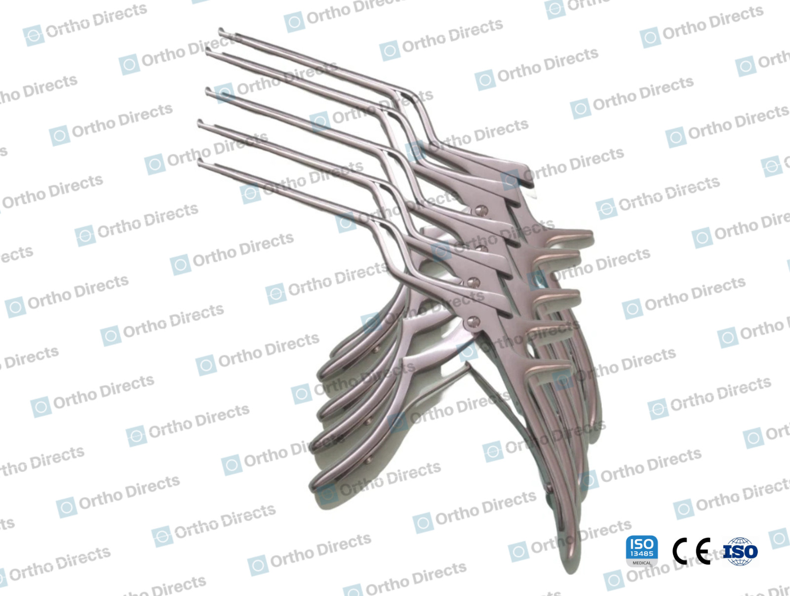 Kerrison Bayonet Spine Rongeurs Set 9″ Up Cutting 1-5mm, 5 Pcs Ortho Instruments
