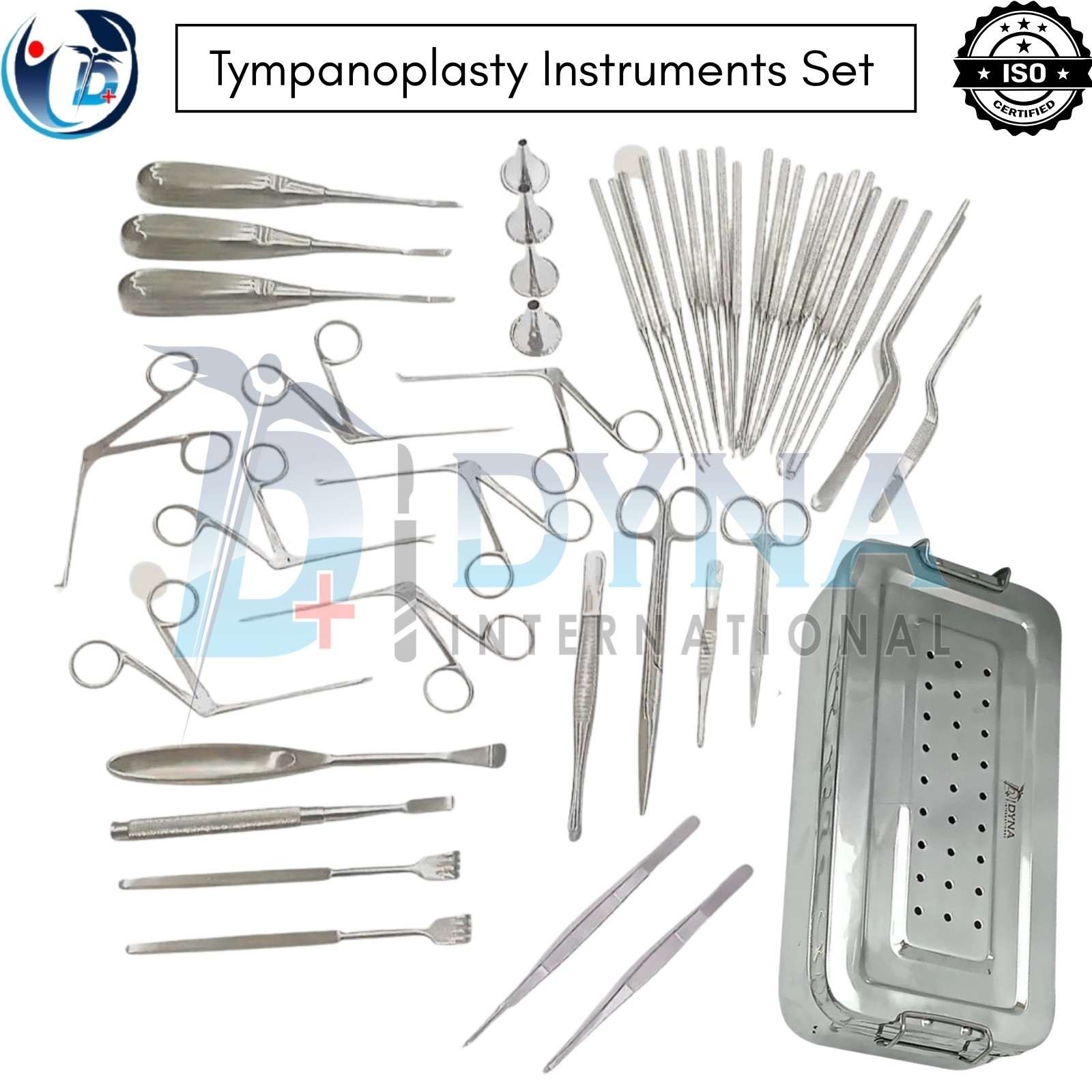 Tympanoplasty Instruments 58 Pcs Set Micro Ear Surgery ENT Premium Instrument CE