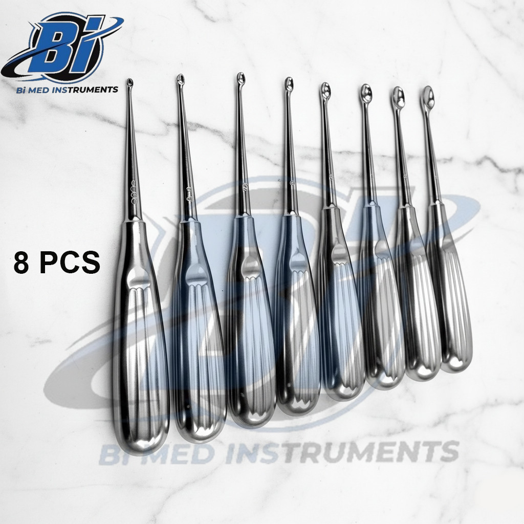 Volkmann Bone Curettes Set of 8 Pcs Orthopedic Surgical Instruments