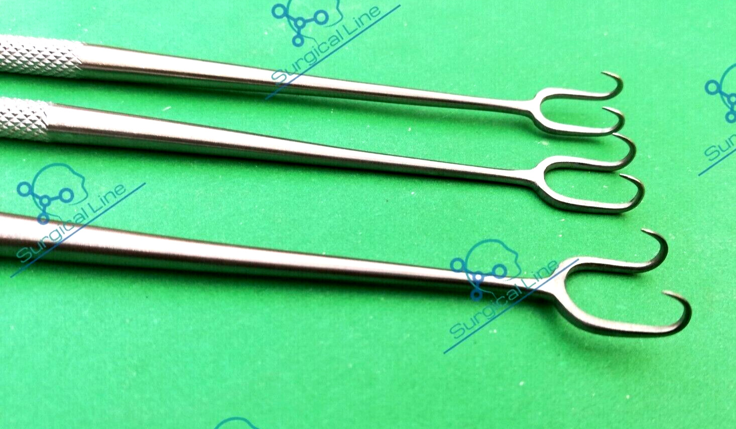 Set of 3 Joseph Skin Hook Double Sharp Size Prong 5mm,7mm,10mm