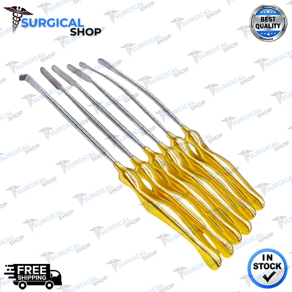 Face Lift Brow lift Dissectors & Elevator 6 PCs Set Plastic surgery instrument
