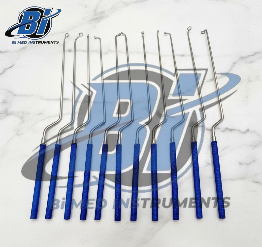 Blue Hardy Pituitary Neuro Curettes Surgical Set Of 11 Instruments TranSsphenoid