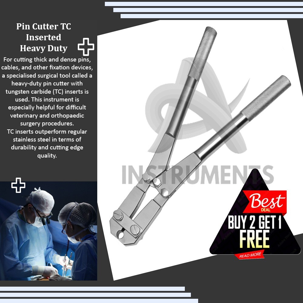 18.5″ Side Cutting T/C Wire & Pin Cutter Heavy with Adjustable Bolt Orthopedic