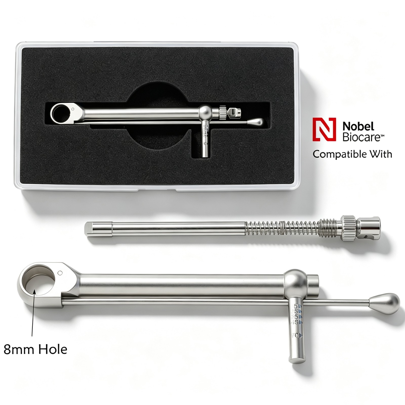 Nobel Biocare Manual Dental Implant Torque Wrench Surgical Prosthetic 15-70Ncm