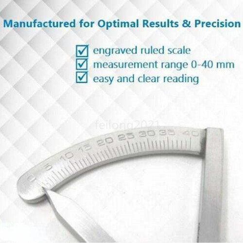 Angled Castroviejo Caliper 0 TO 20/40 MM 3.5″ Surgical Dental Instruments
