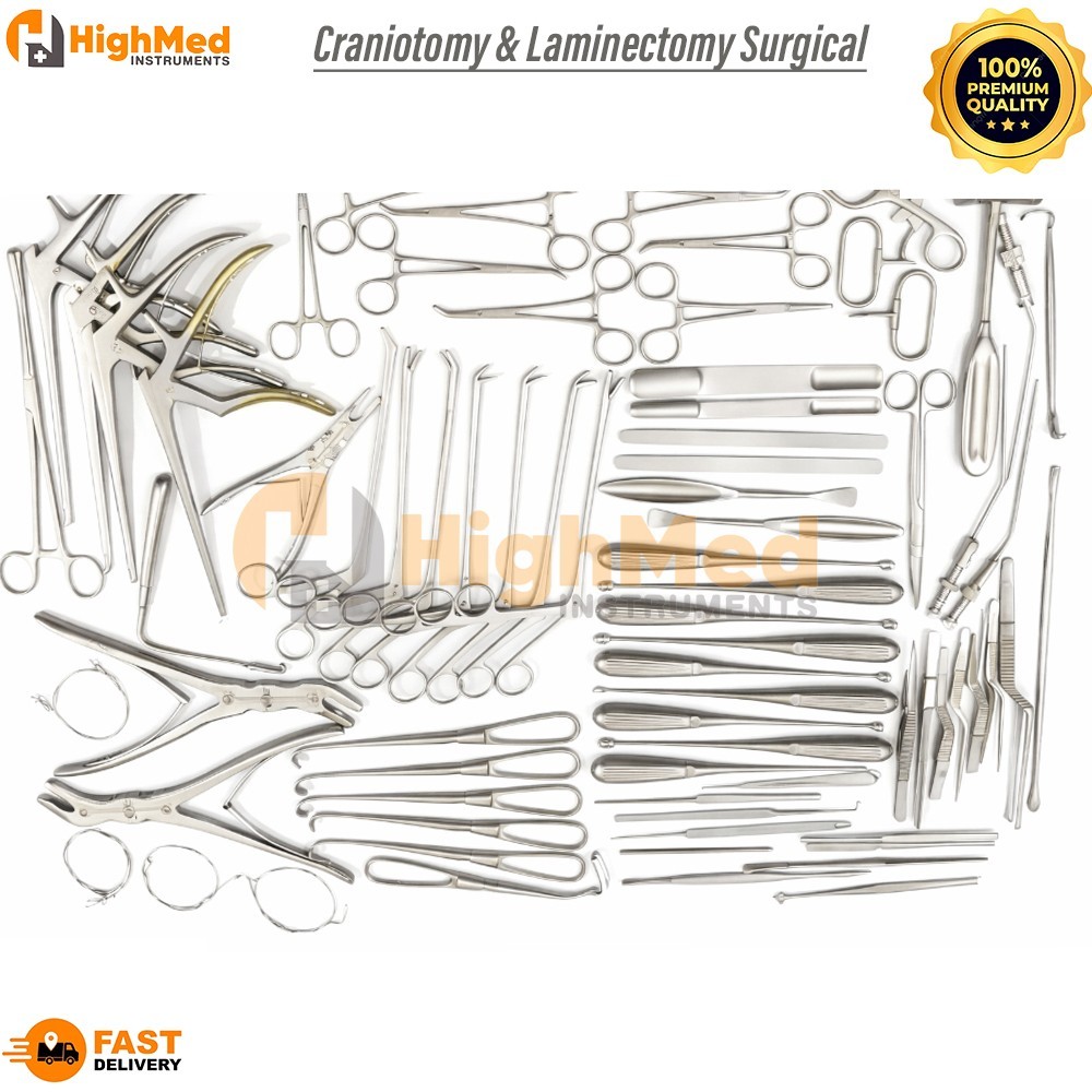 Basic Craniotomy & Laminectomy Surgical Orthopedic Spinal Instruments 78 pcs set