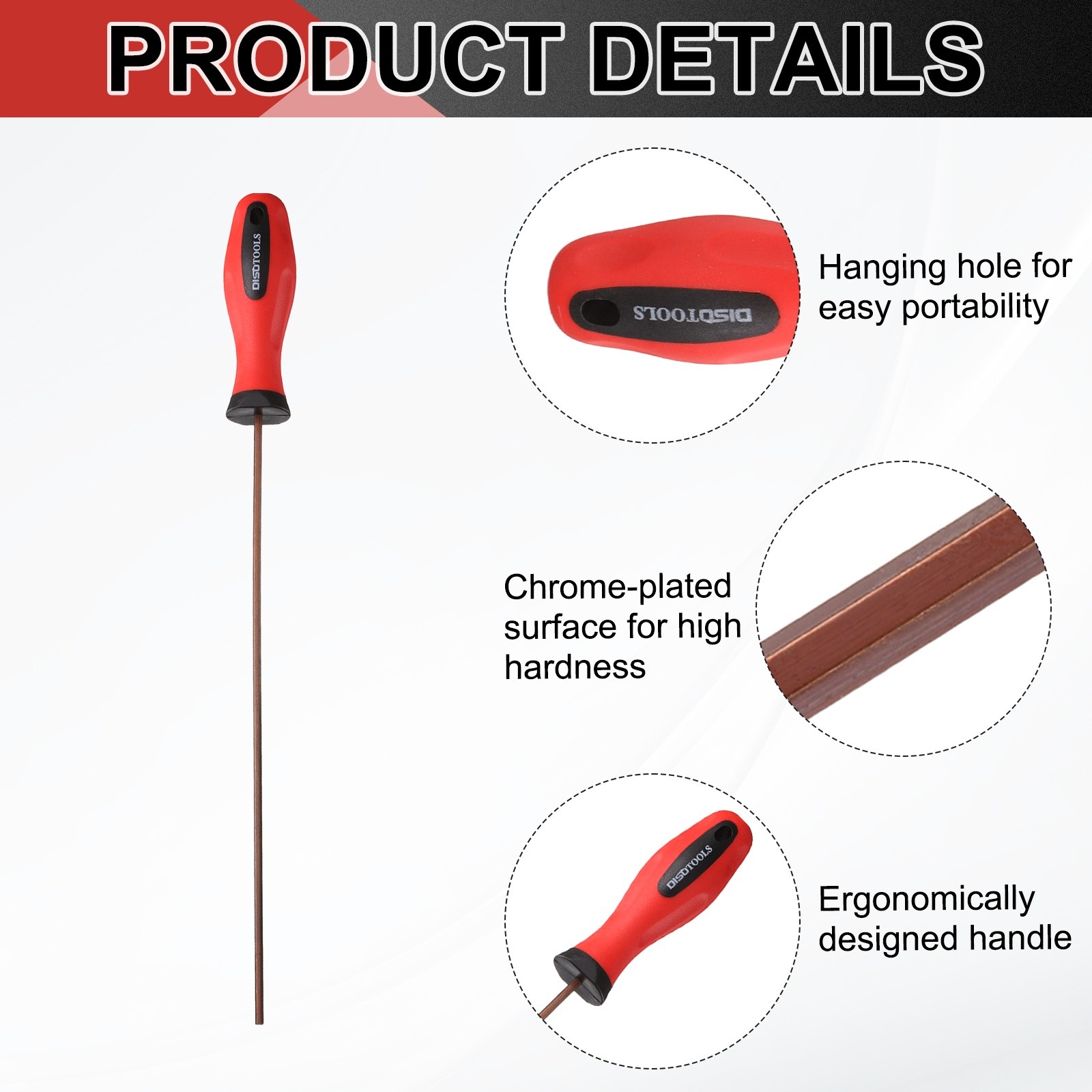 Hex Screwdriver Wrench 2.5mm Long Magnetic Flat Head Hexagon Screw Driver