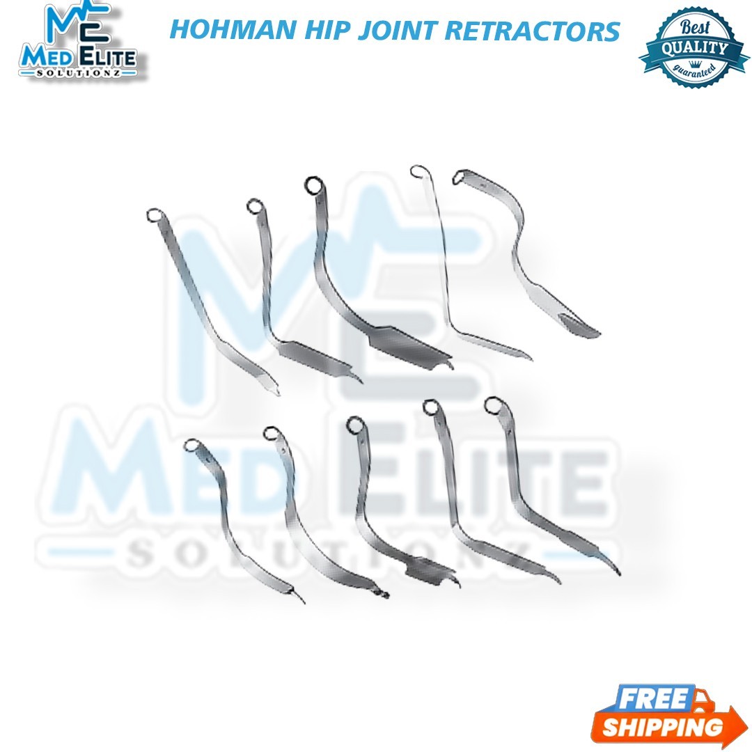 9 Pcs Hohman Hip joint Retractors Bone Levers Orthopedic Surgical