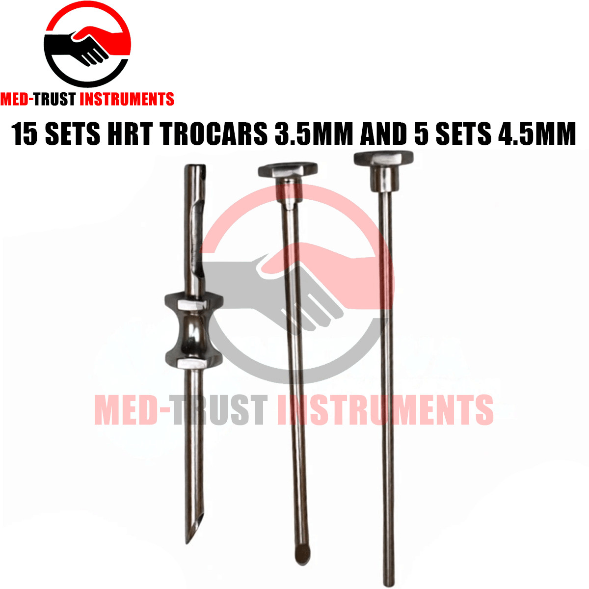 15 Sets HRT Trocars 3.5mm And 5 Sets 4.5mm High Quality Stainless Steel