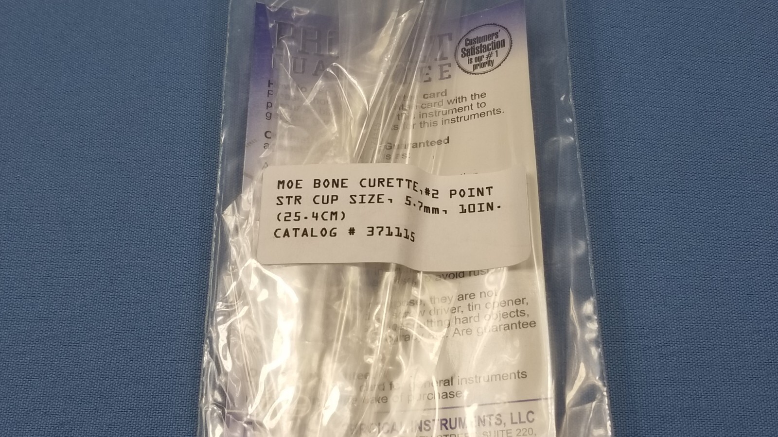 German Stainless Steel Moe Bone Curette 371115