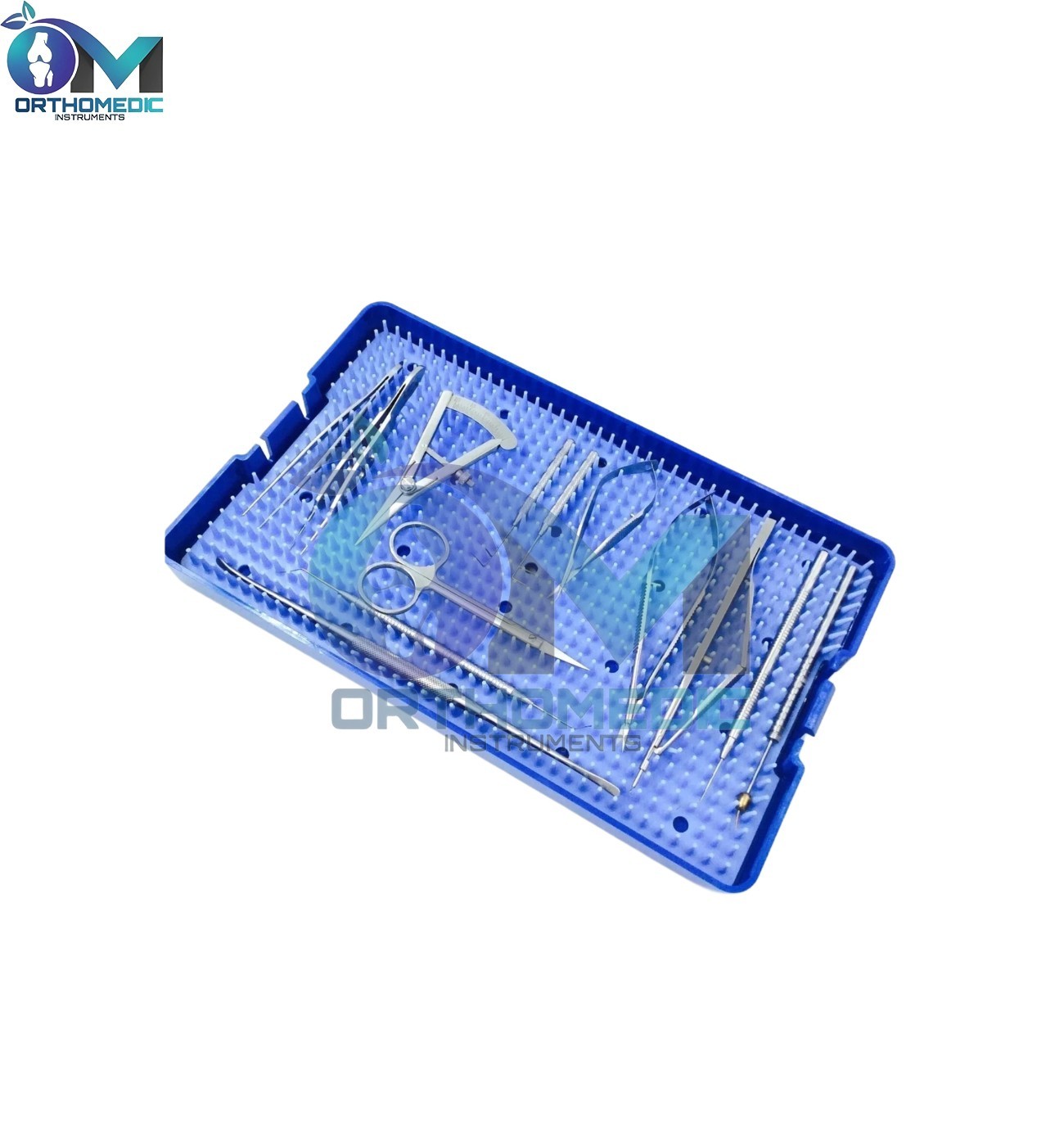 Glaucoma Surgical Instruments Kit Set Ophthalmic & Silicone Tray Stainless Steel