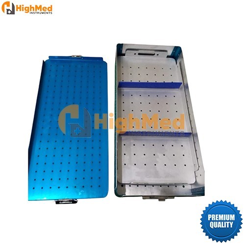Aluminum Sterilization Box for Laparoscopic Instruments – 540×250×100 mm