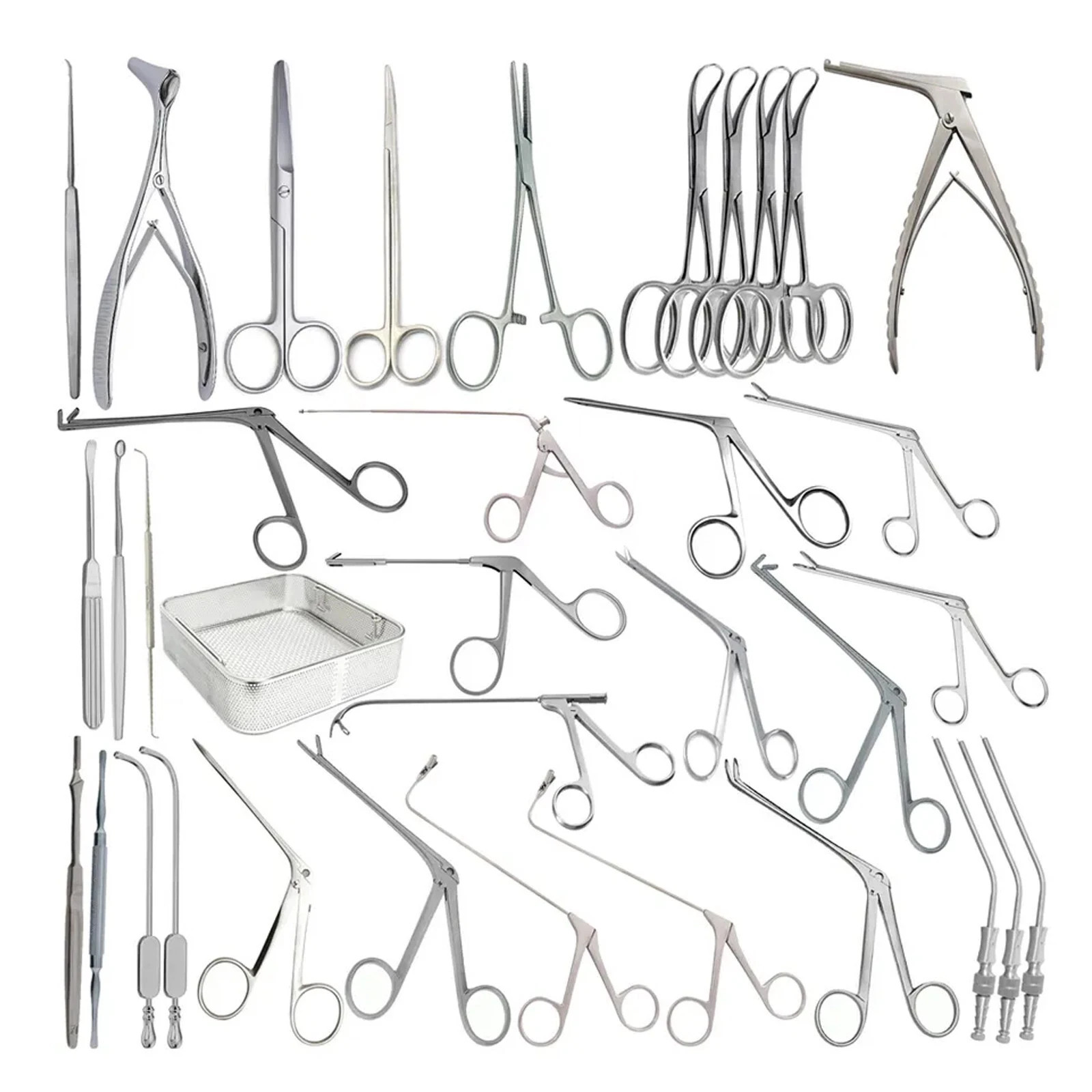 36Pcs Fess Instrument Set Endoscopic Sinus Surgery German Steel ENT Instruments