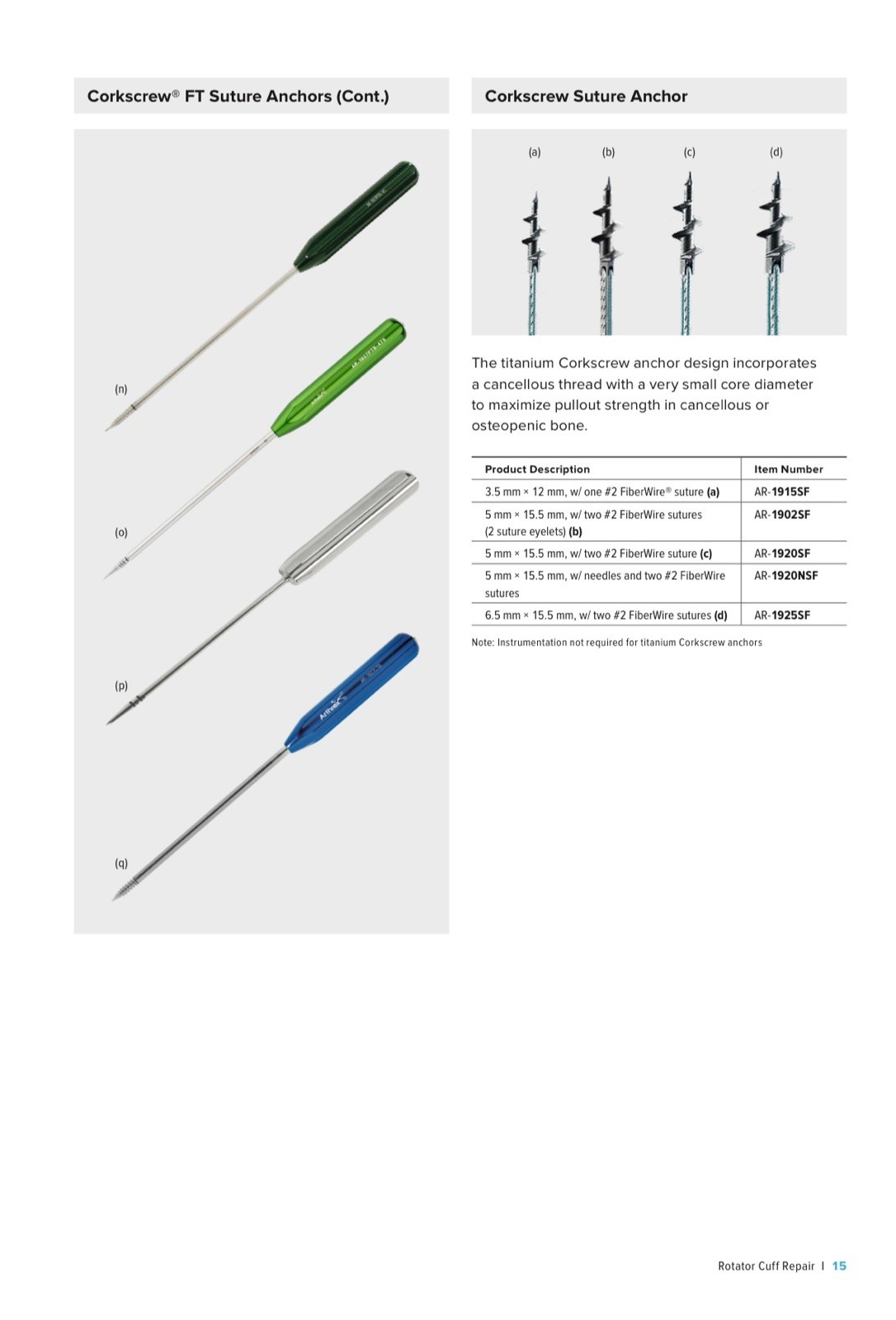 Arthrex Suture Anchors, PushLock® SwiveLock® Corkscrew®… Any Kind (1Pcs) In Date