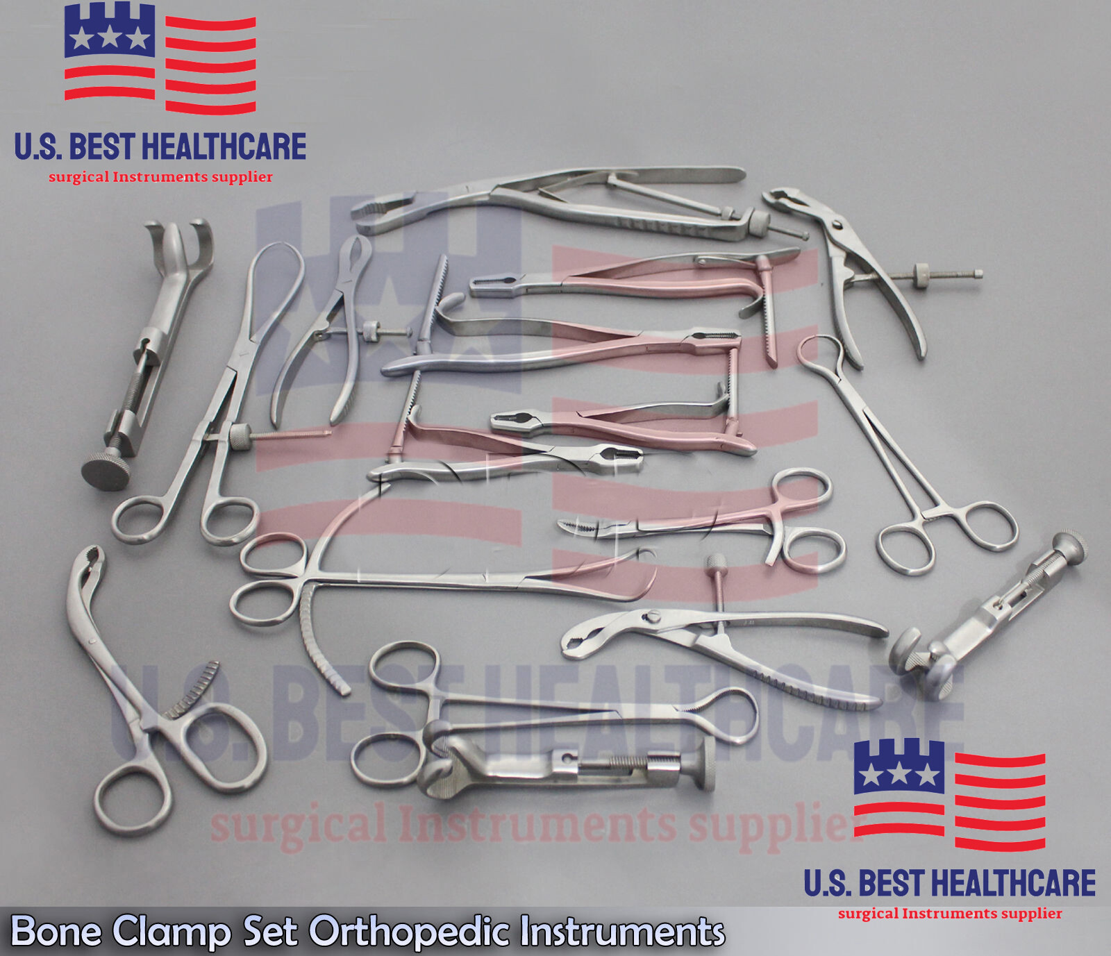 Small Bone Clamp Set Orthopedic Surgical Instruments Kit Reusable High Quality