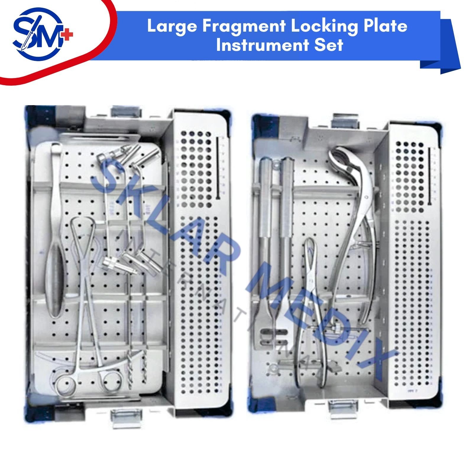 Orthopedic Surgical Instruments Large Fragment Locking Plate Instrument Set CE