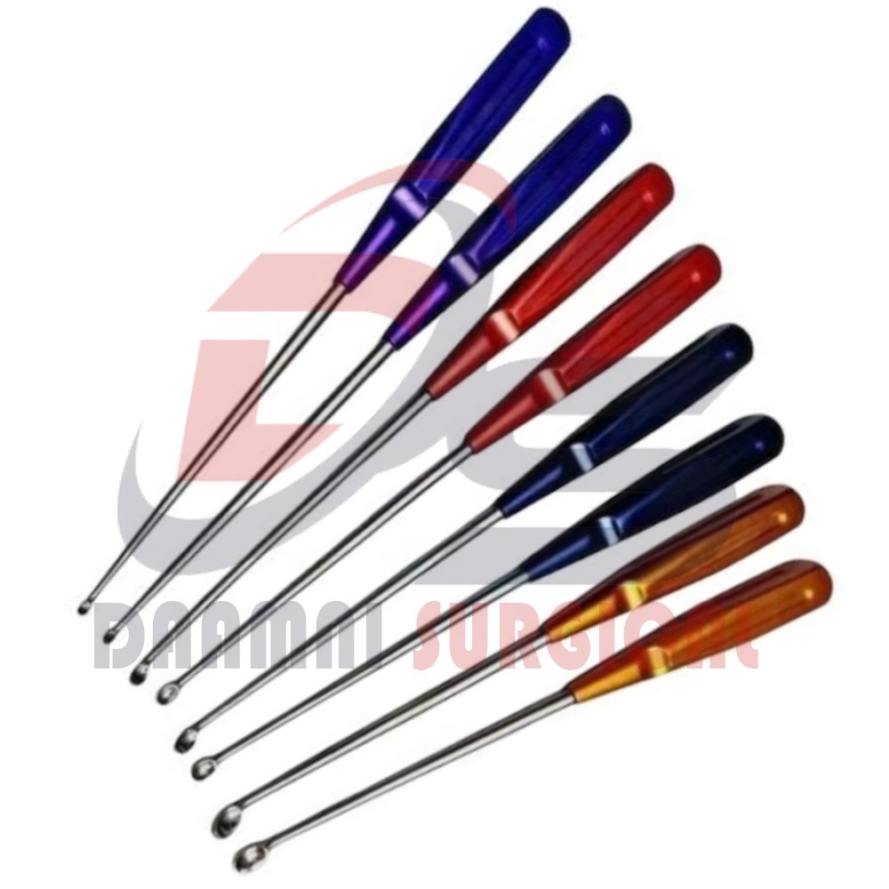 Bone Cervical Curettes Spine Orthopedics Spine Instruments 8 pcs Set