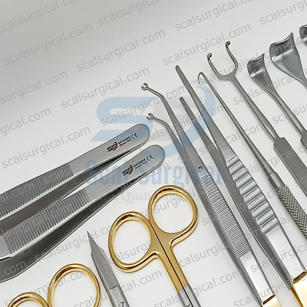 25 Pieces Blepharoplasty Instruments Kit Eyelid Retractors Micro Eye Surgery Set