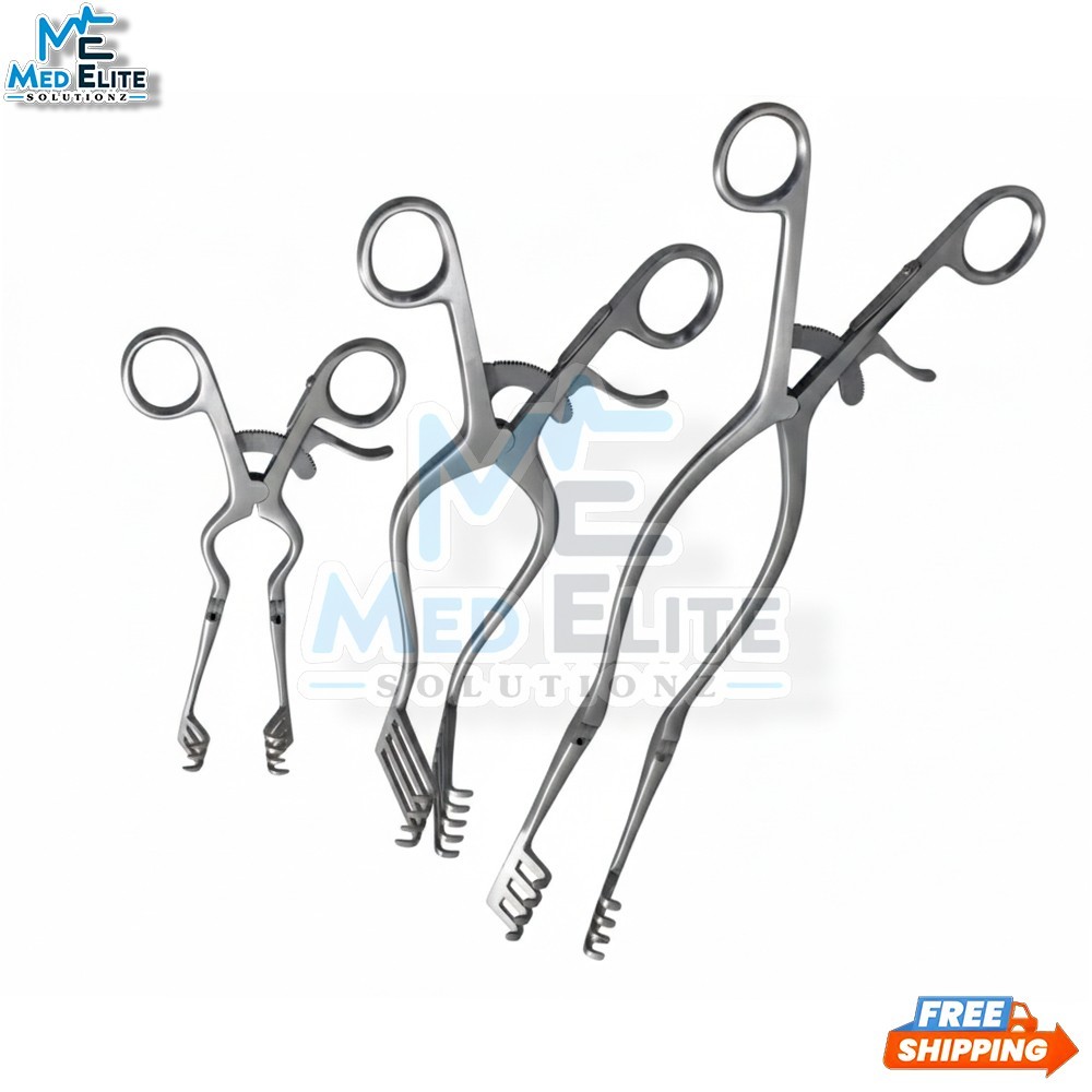 Adson Baby,Norfolk and Norwich And Beckman Adson 3 PCs Surgical Retractor