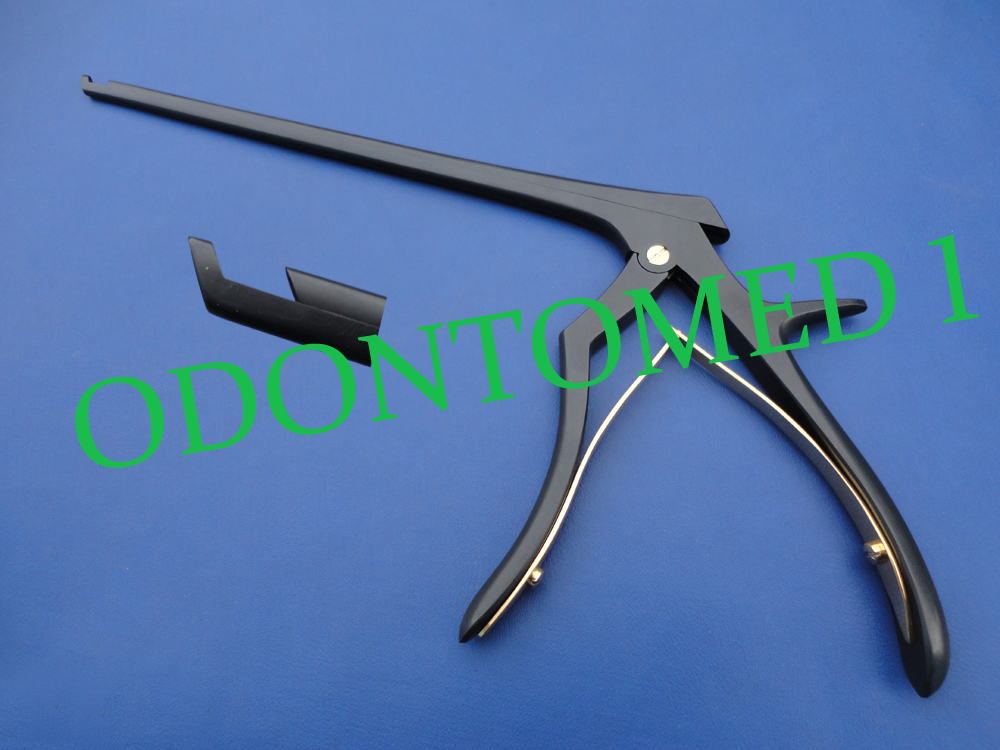 4mm Kerrison Rongeurs 7″ Upward With Black Coating & Gold Ratchets Orthopedic