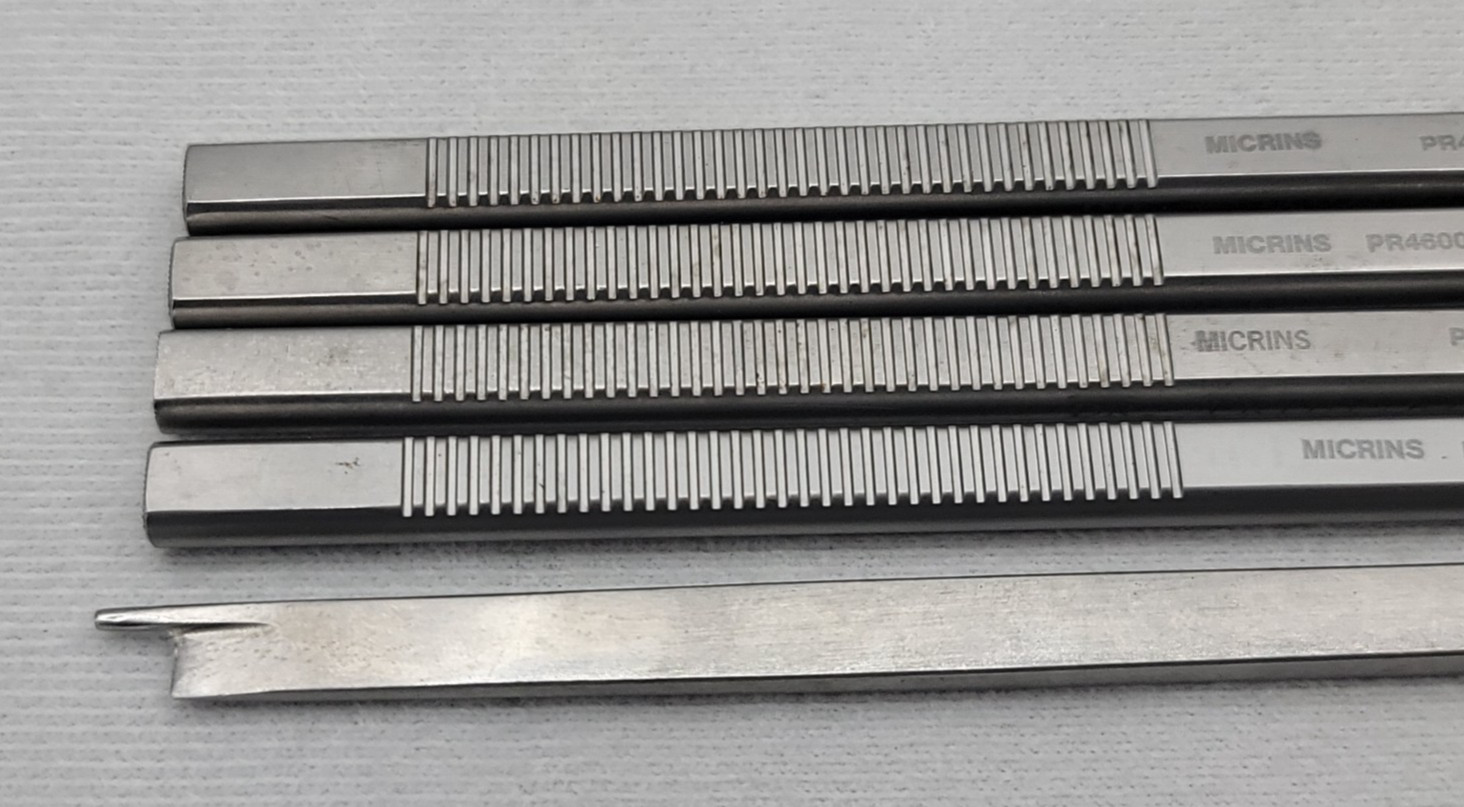5x Micrins Anderson Osteotome 8″ with Single Guard