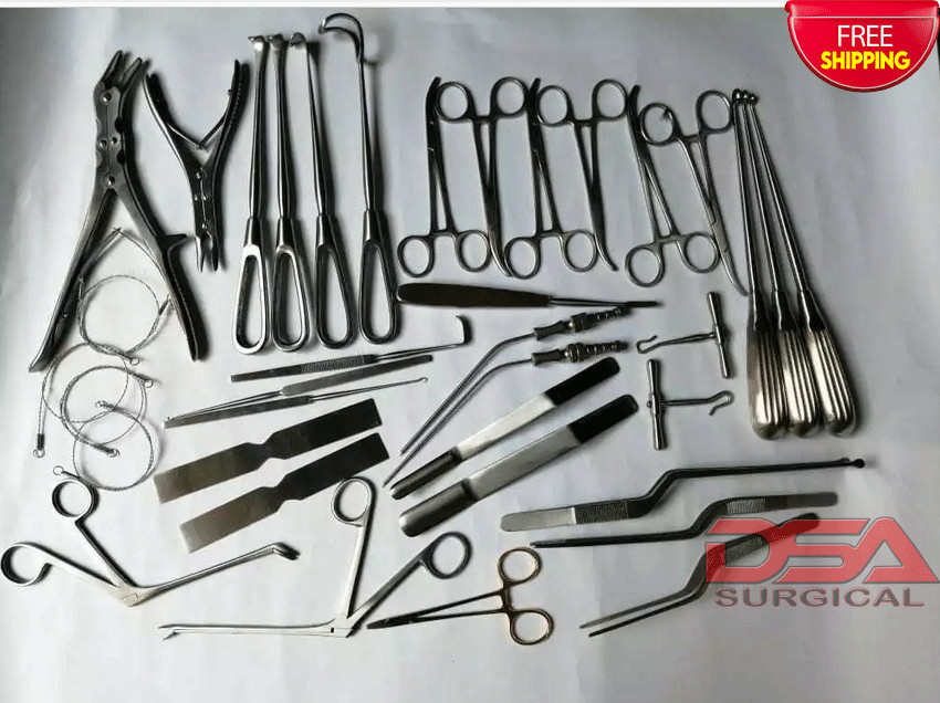 Basic Craniotomy Orthopedic Surgical Surgery Instruments Set Of 37 Pcs 
