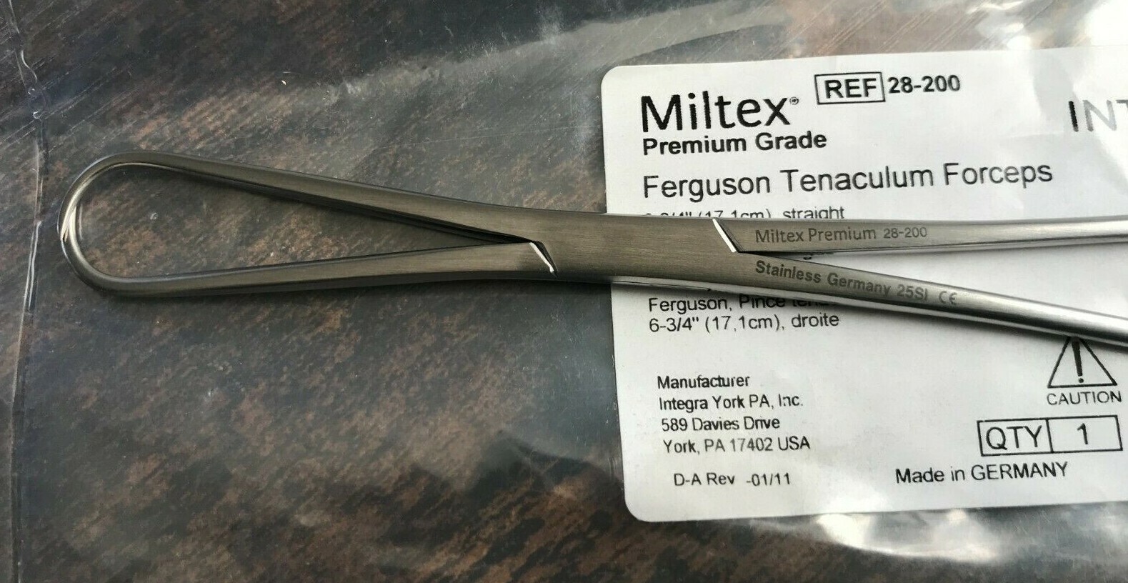 Miltex Premium Grade Ferguson Tenaculum Forceps 17cm # 28-200 Made in Germany