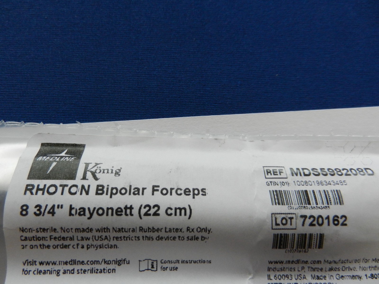 ***NEW*** Konig MDS598208D Rhoton Bipolar Bayonet Forceps 22cm Overall Length