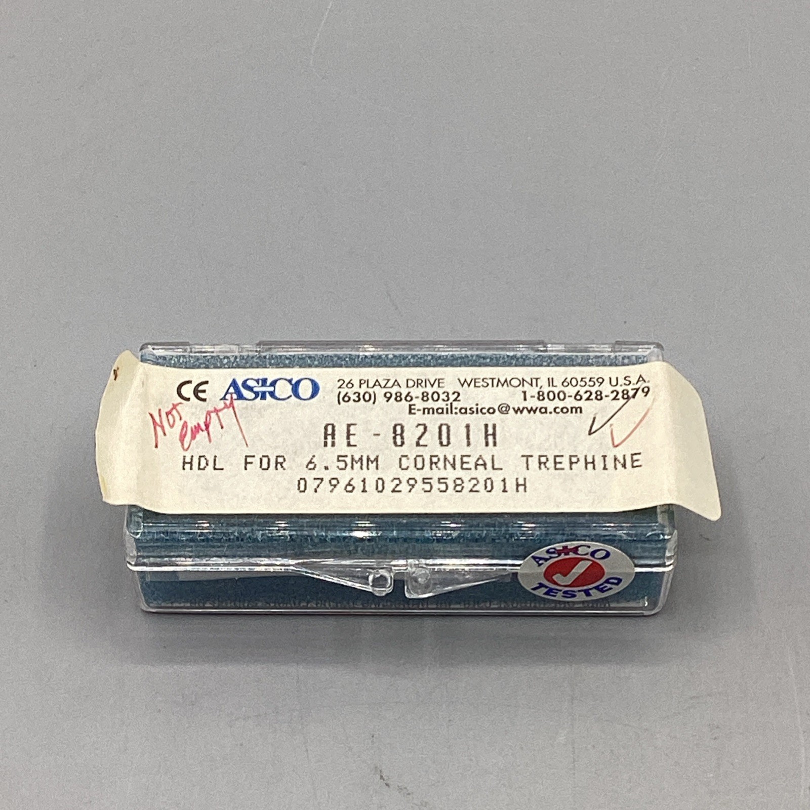 Asico AE-8201H Corneal Trephine 6.5MM-NEW-Factory Sealed