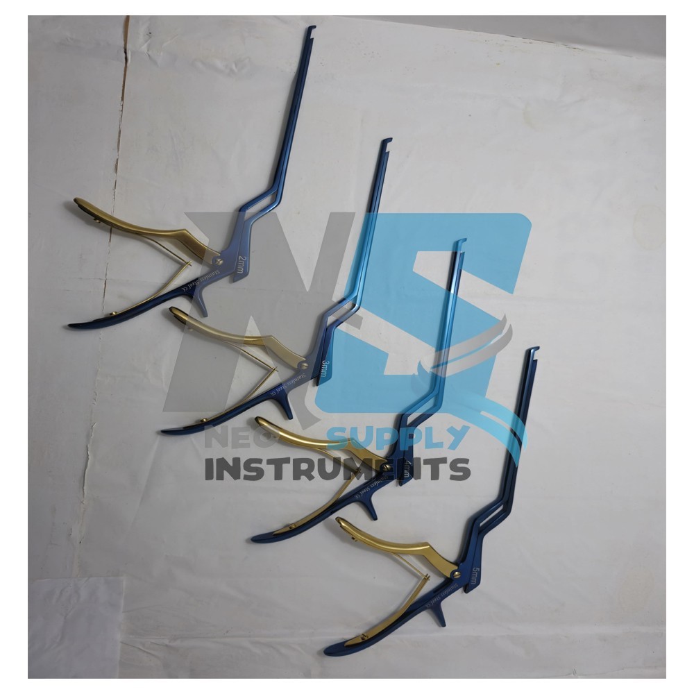 Kerrison Bayonet Bone Spine Rongeur, Surgical Orthopedic Instruments Set of 4 pc