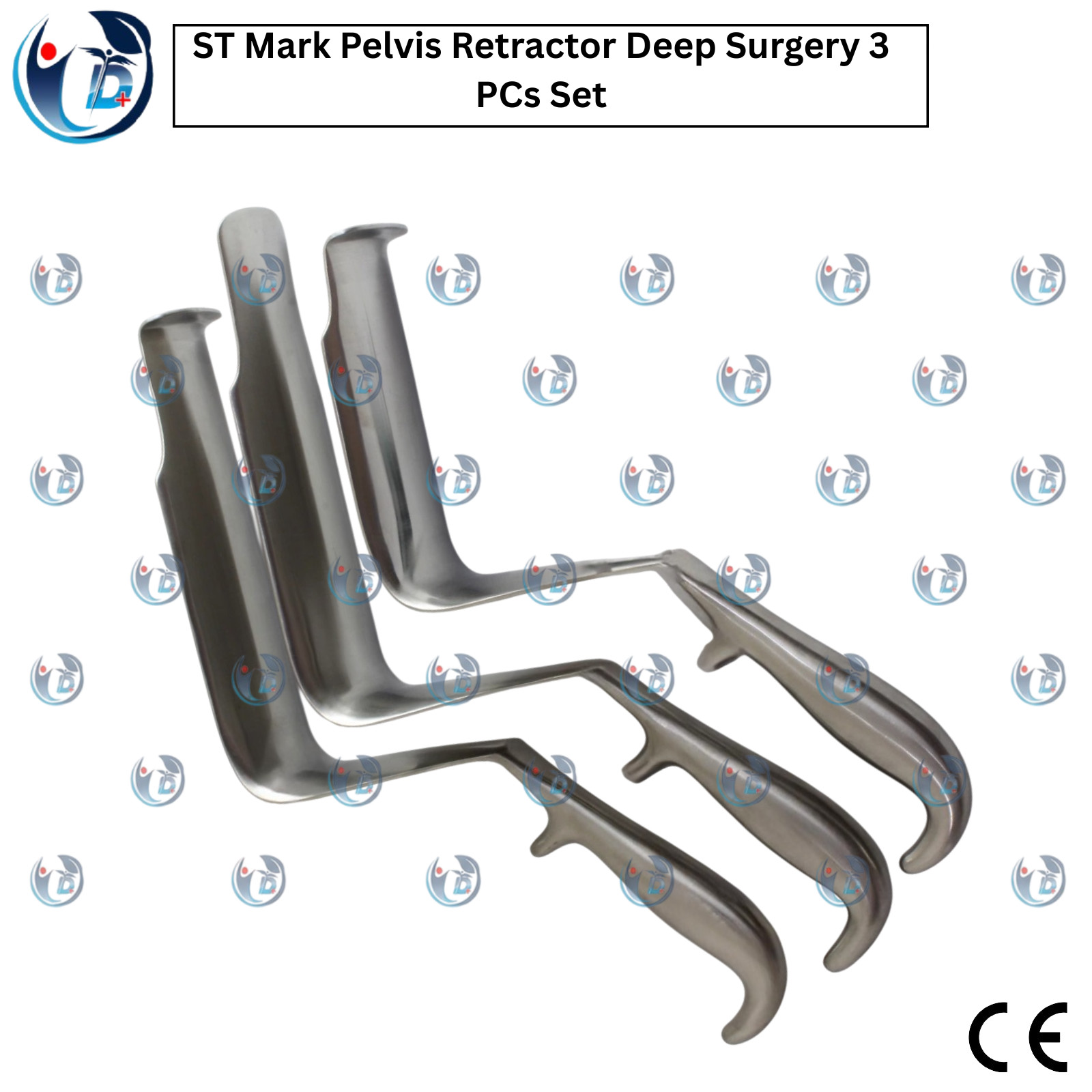 ST Mark Pelvis Retractor Deep Surgery 3 PCs Set Surgical Orthopedic Instruments
