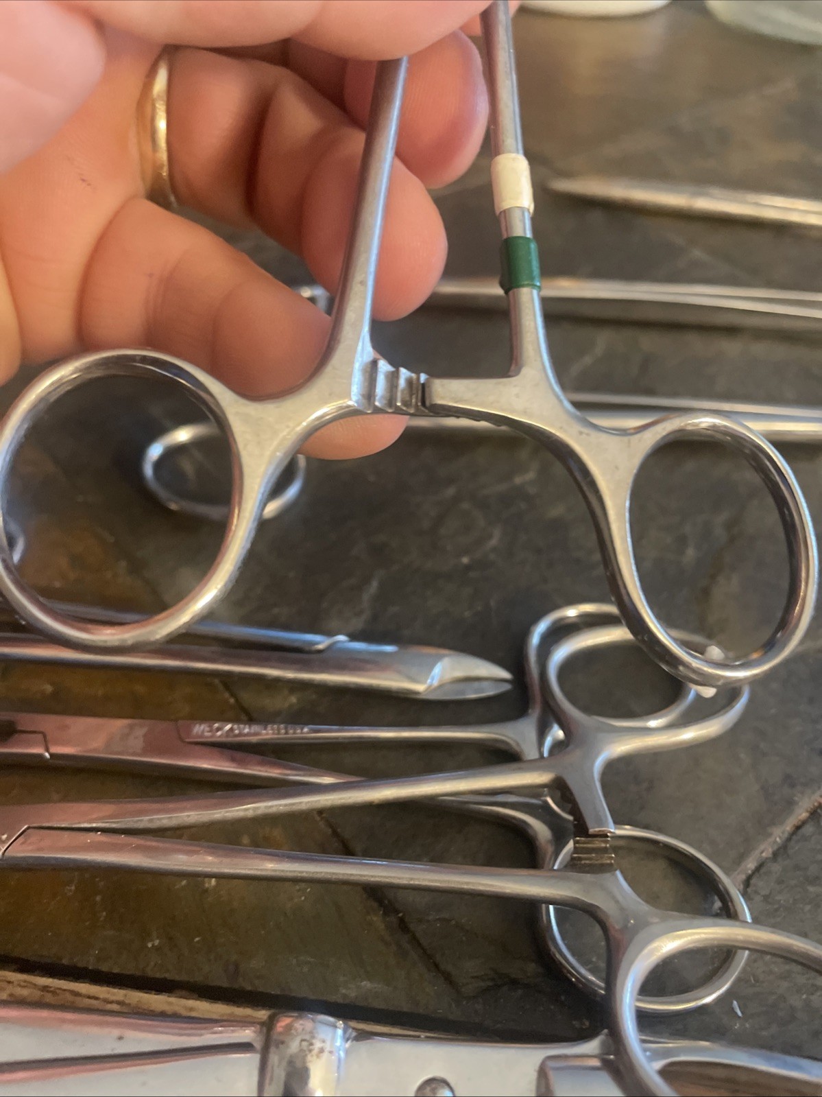 LOT OF 9 STAINLESS STEEL SURGICAL MEDICAL DENTAL INSTRUMENTS