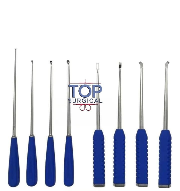 8 Pcs Retractor, Bone Curettes Set for Spine Surgery Orthopedic Instruments A+