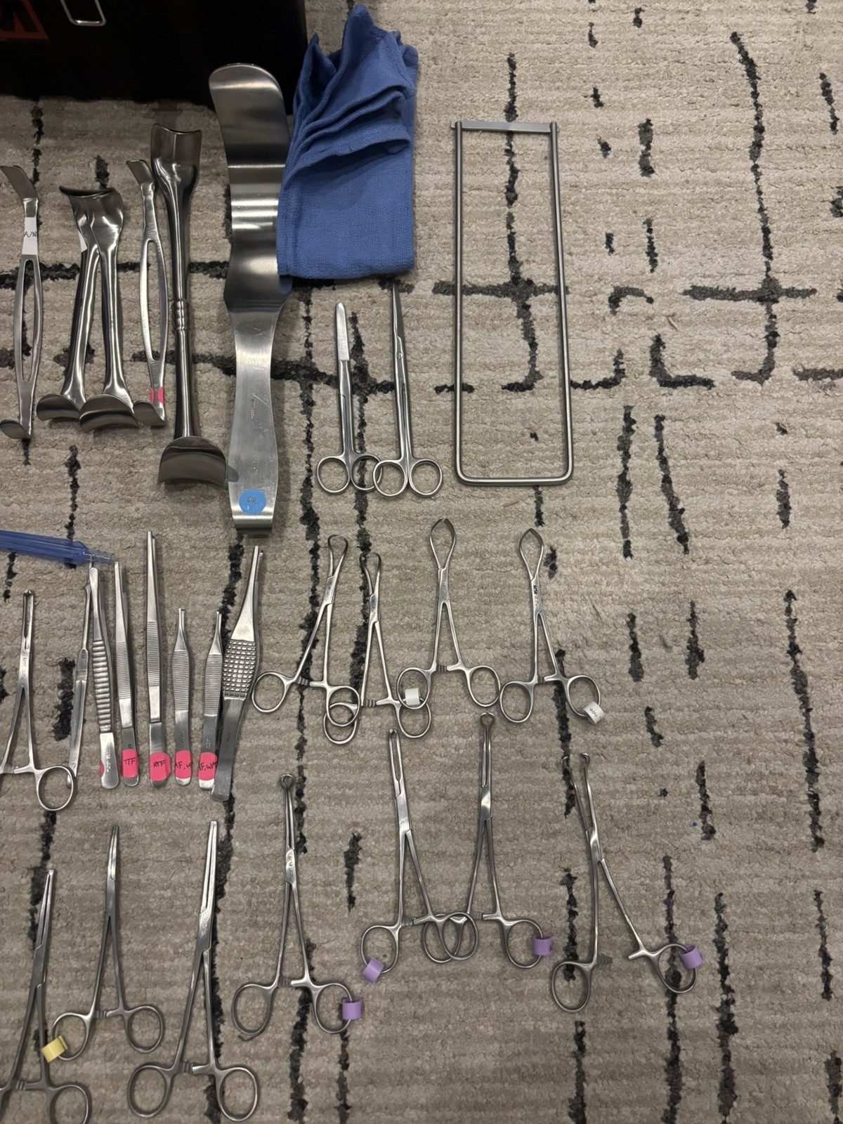 Mock Medical Major Laparotomy Kit of 75 Pieces. Scissors, Forceps, MORE.