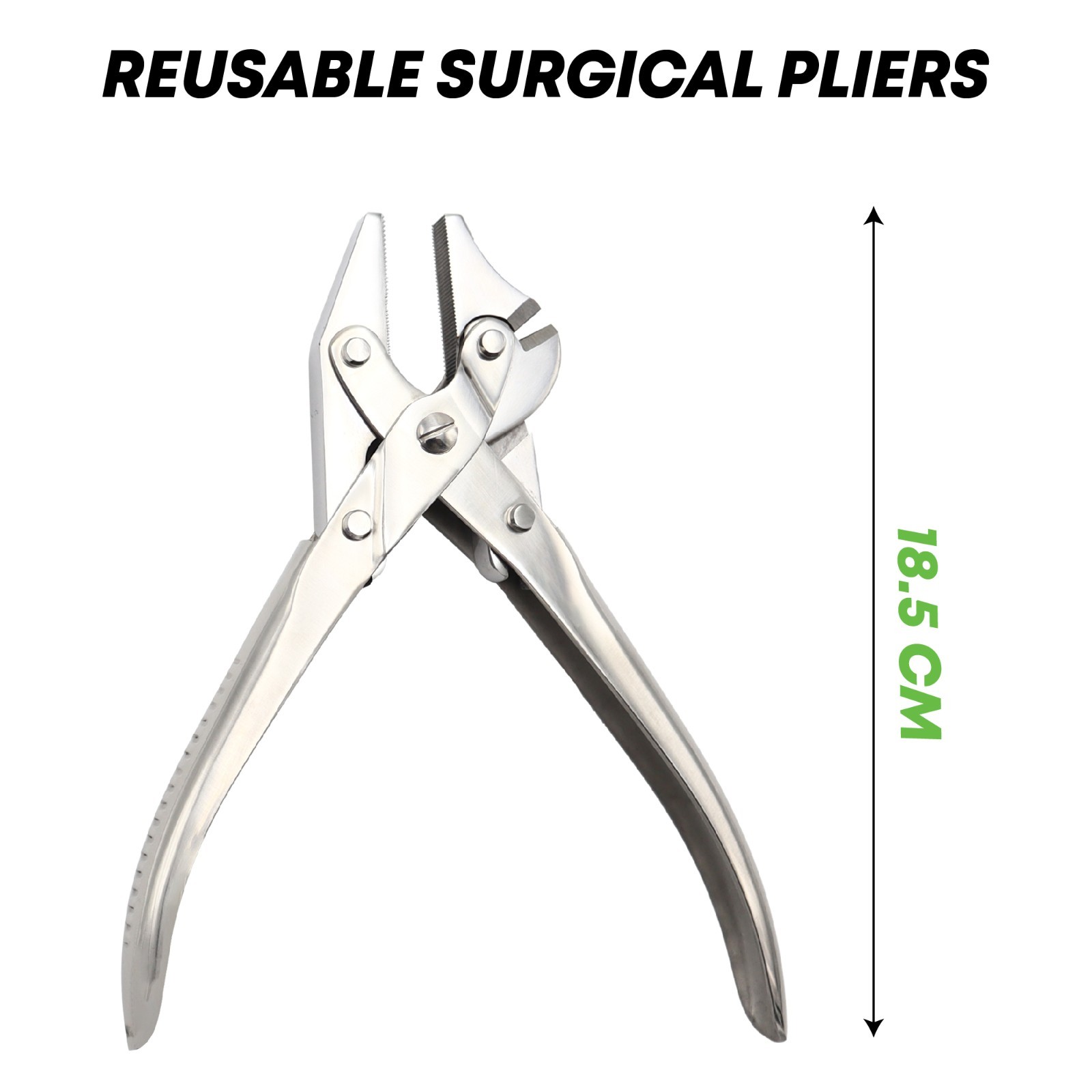 Flat Nose Plier Cutter 18.5 cm Parallel Grip Stainless Steel Surgical Instrument