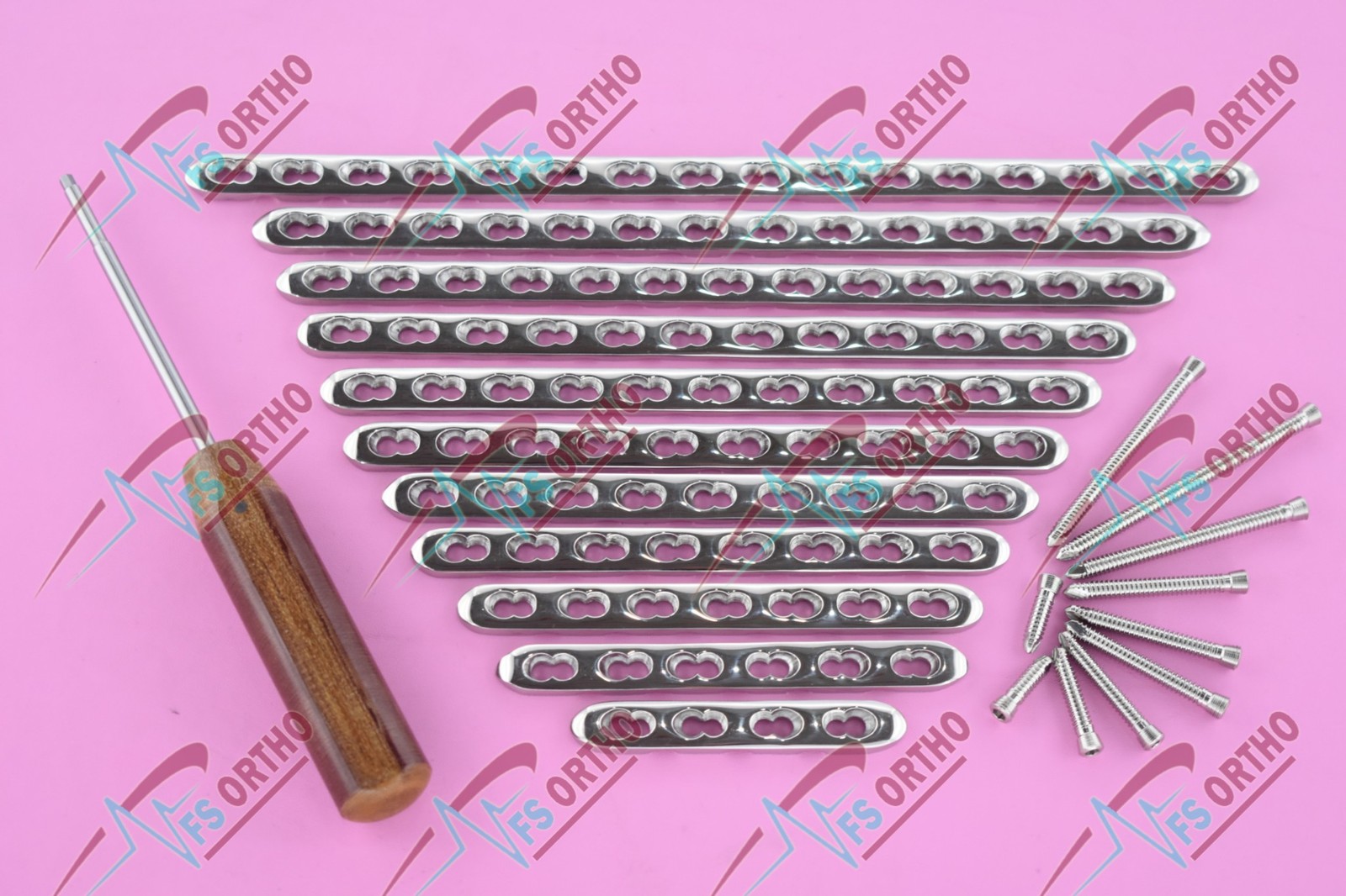 4.5mm Narrow Locking Plates 6-14 Hole + 5mm LCP Screws 116PC SS316L
