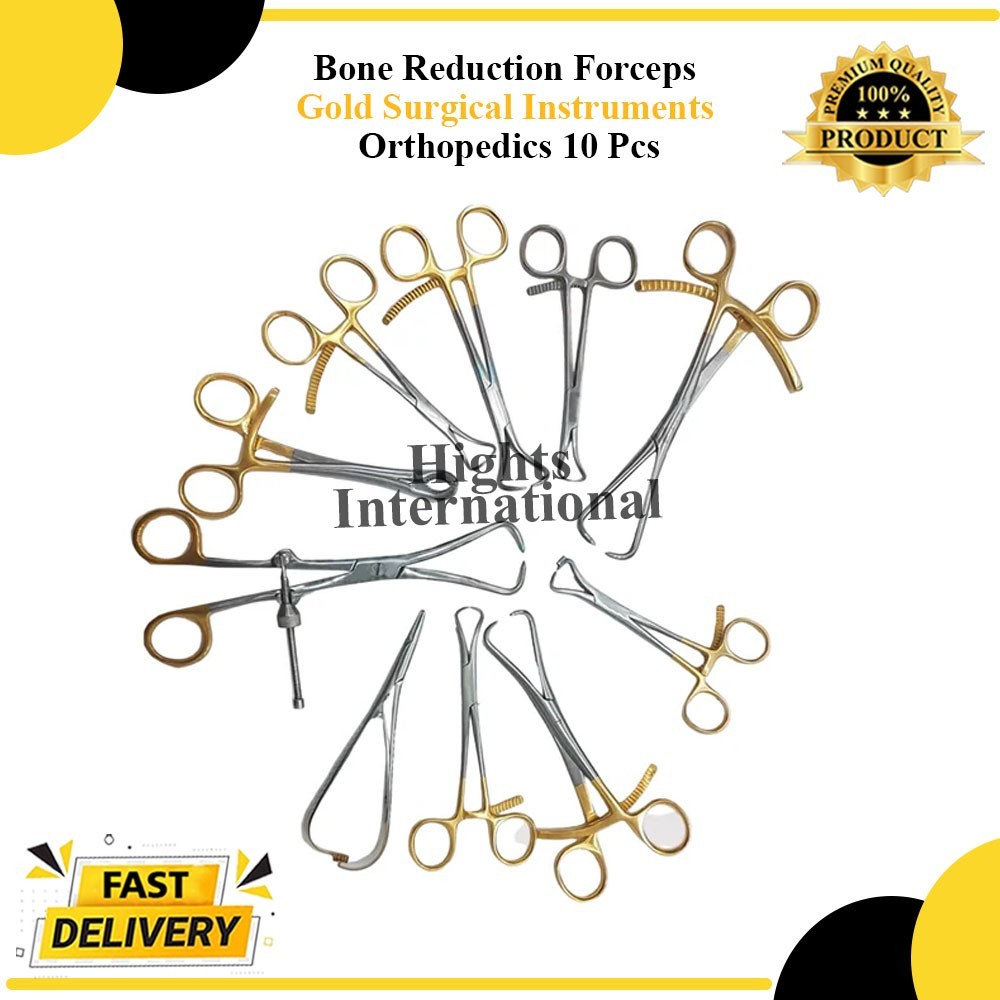 Bone Holding Forceps Set 10 PCS Orthopedic Reduction Clamps Surgical Instruments