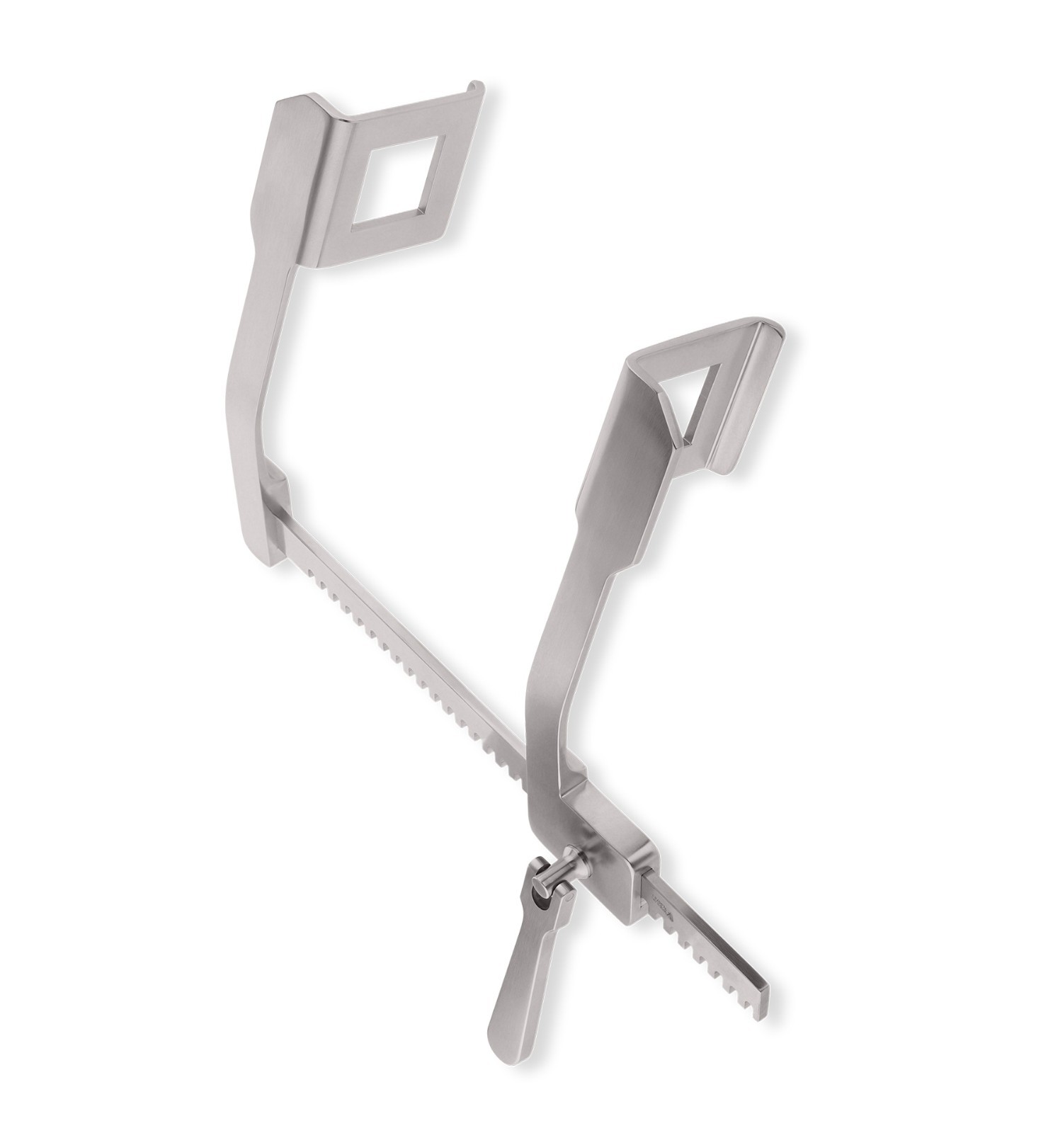 Finochietto Retractor Spreader, 8″, Curved Arms, Blades 70mm Deep x 65mm Wide