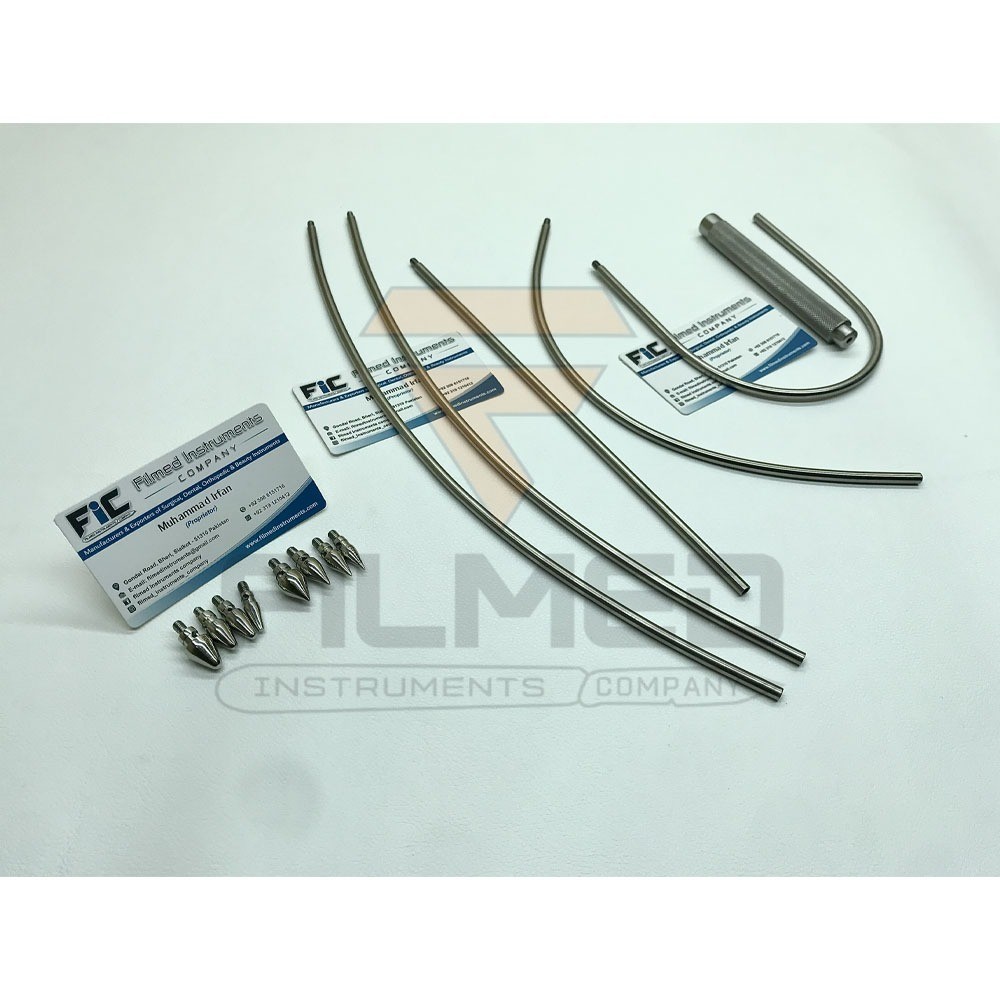 Vascular Set Fistula Tunneler Set of 11 PCs Orthopedic Surgical Instruments